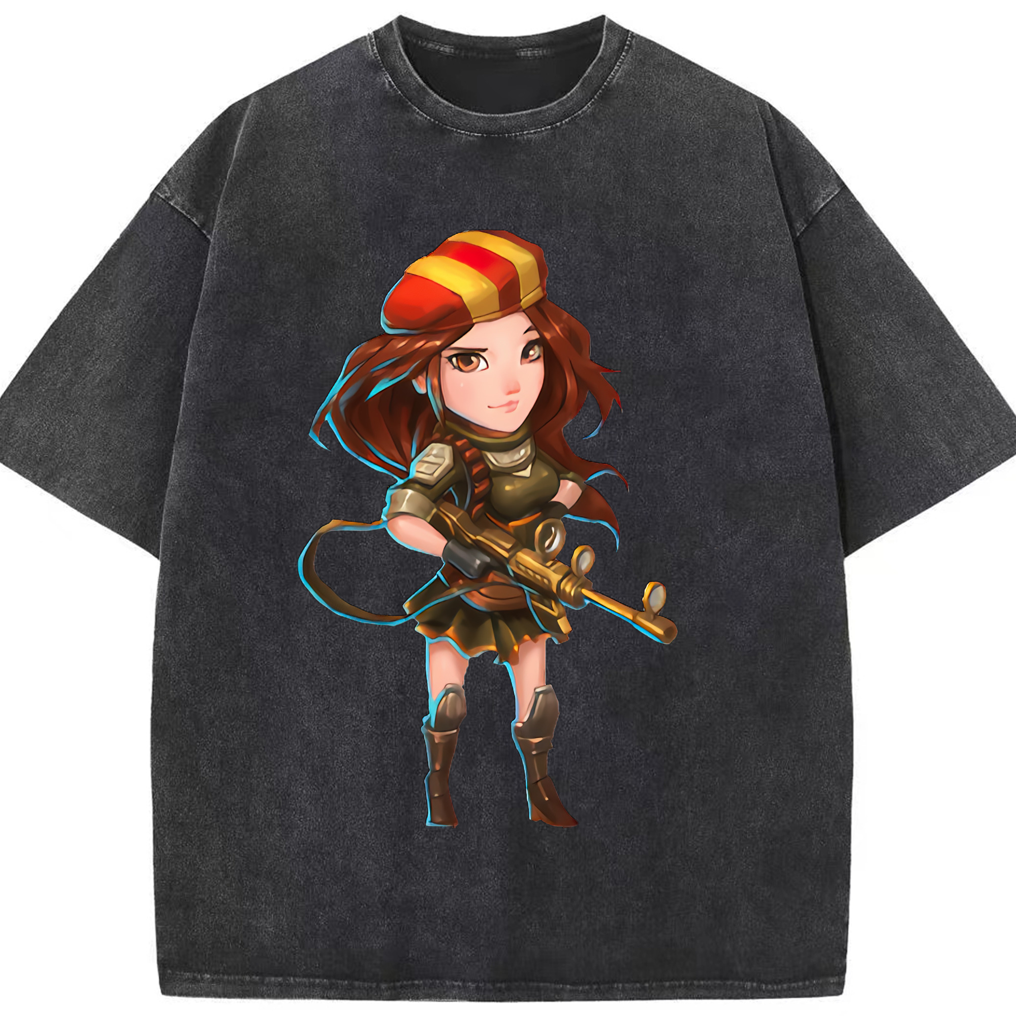 リーグ・オブ・レジェンド League of Legends LOL 綿100% ヴィンテージ風 半袖Tシャツ（フロントプリント）