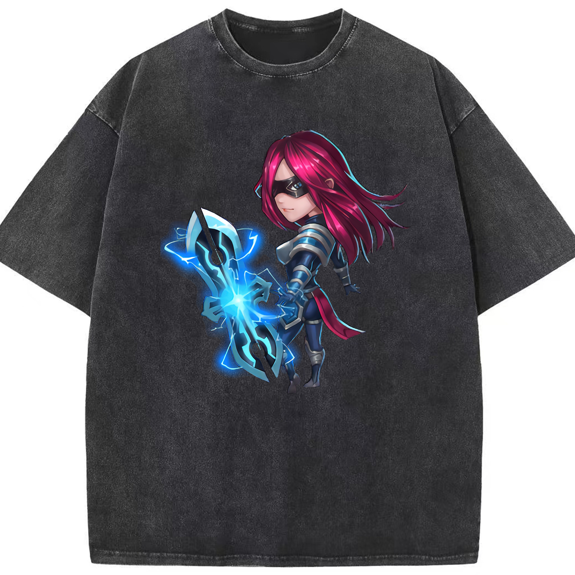 リーグ・オブ・レジェンド League of Legends LOL 綿100% ヴィンテージ風 半袖Tシャツ（フロントプリント）