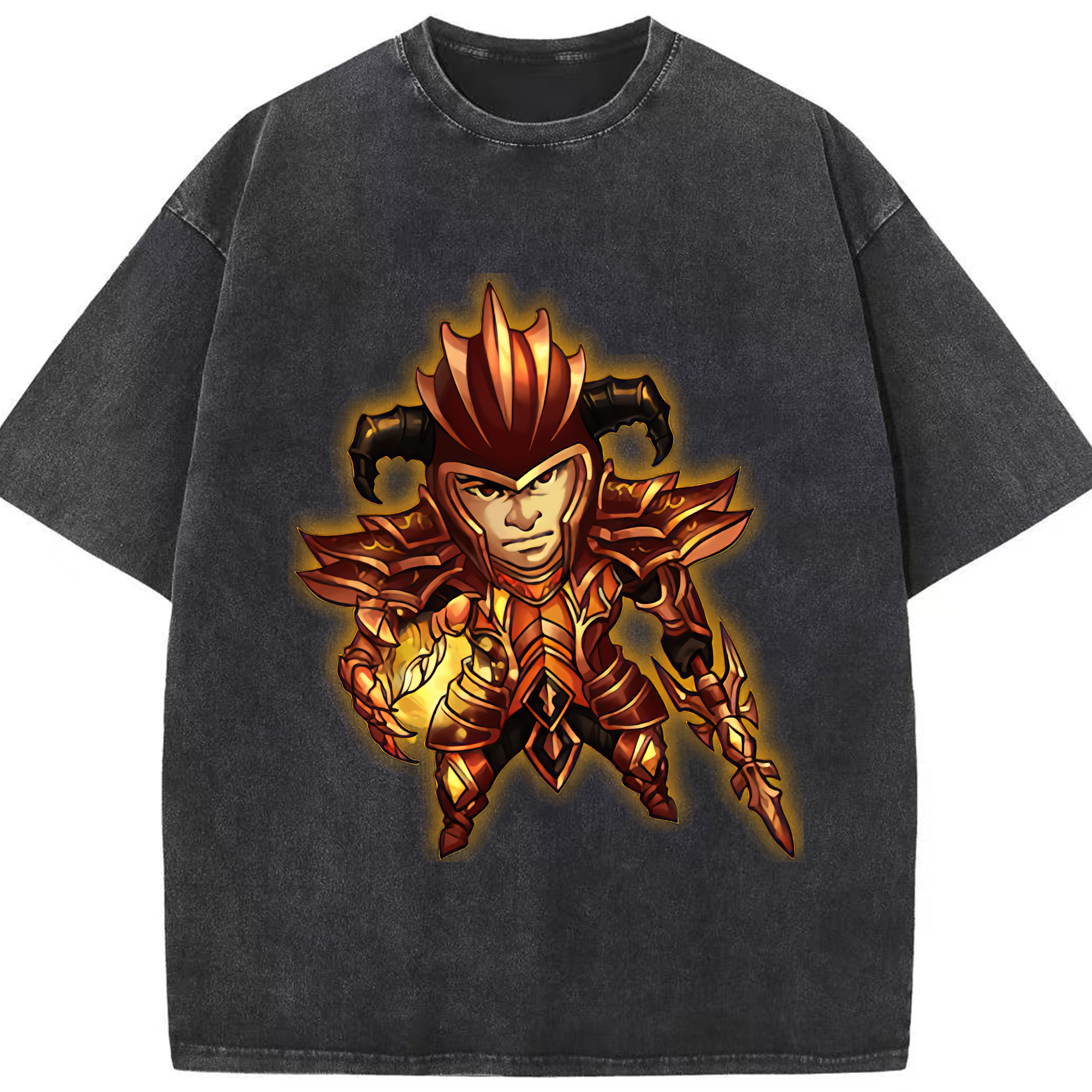 リーグ・オブ・レジェンド League of Legends LOL 綿100% ヴィンテージ風 半袖Tシャツ（フロントプリント）