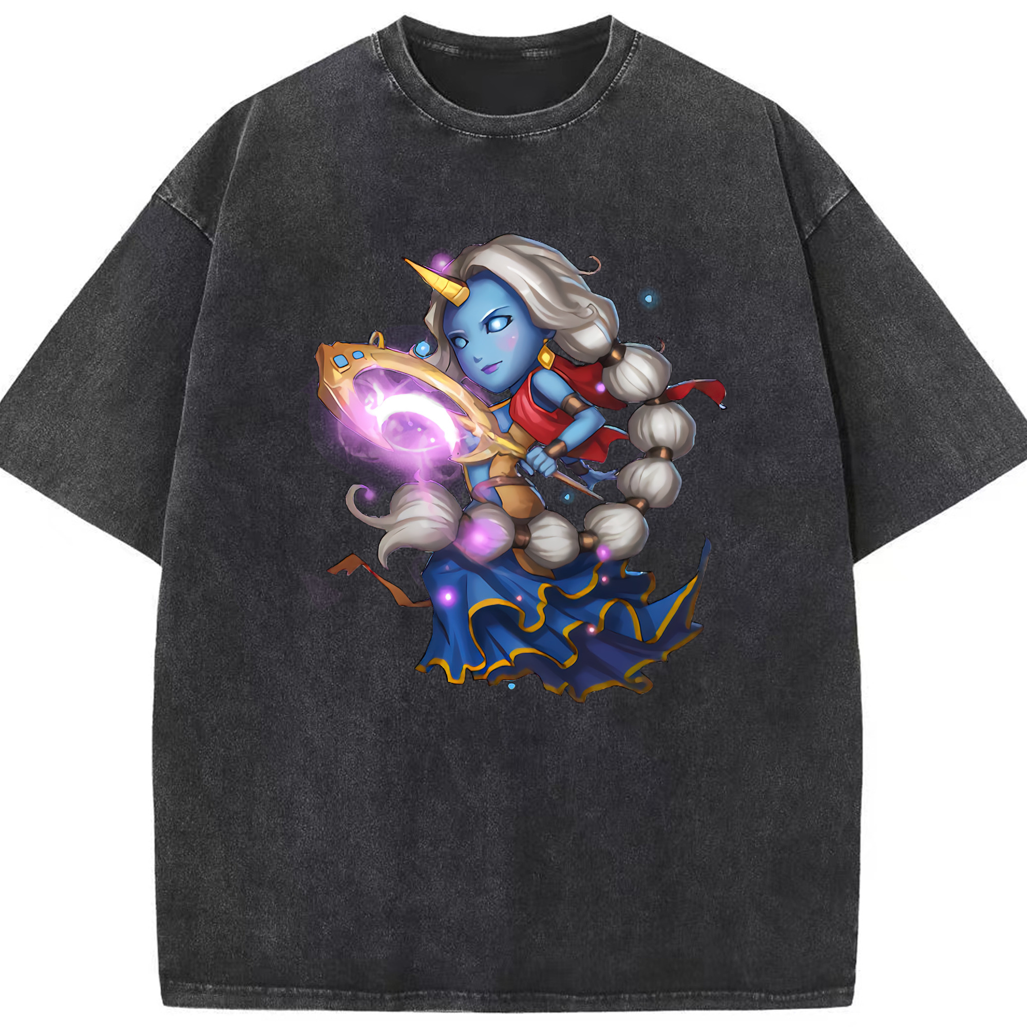 リーグ・オブ・レジェンド League of Legends LOL 綿100% ヴィンテージ風 半袖Tシャツ（フロントプリント）