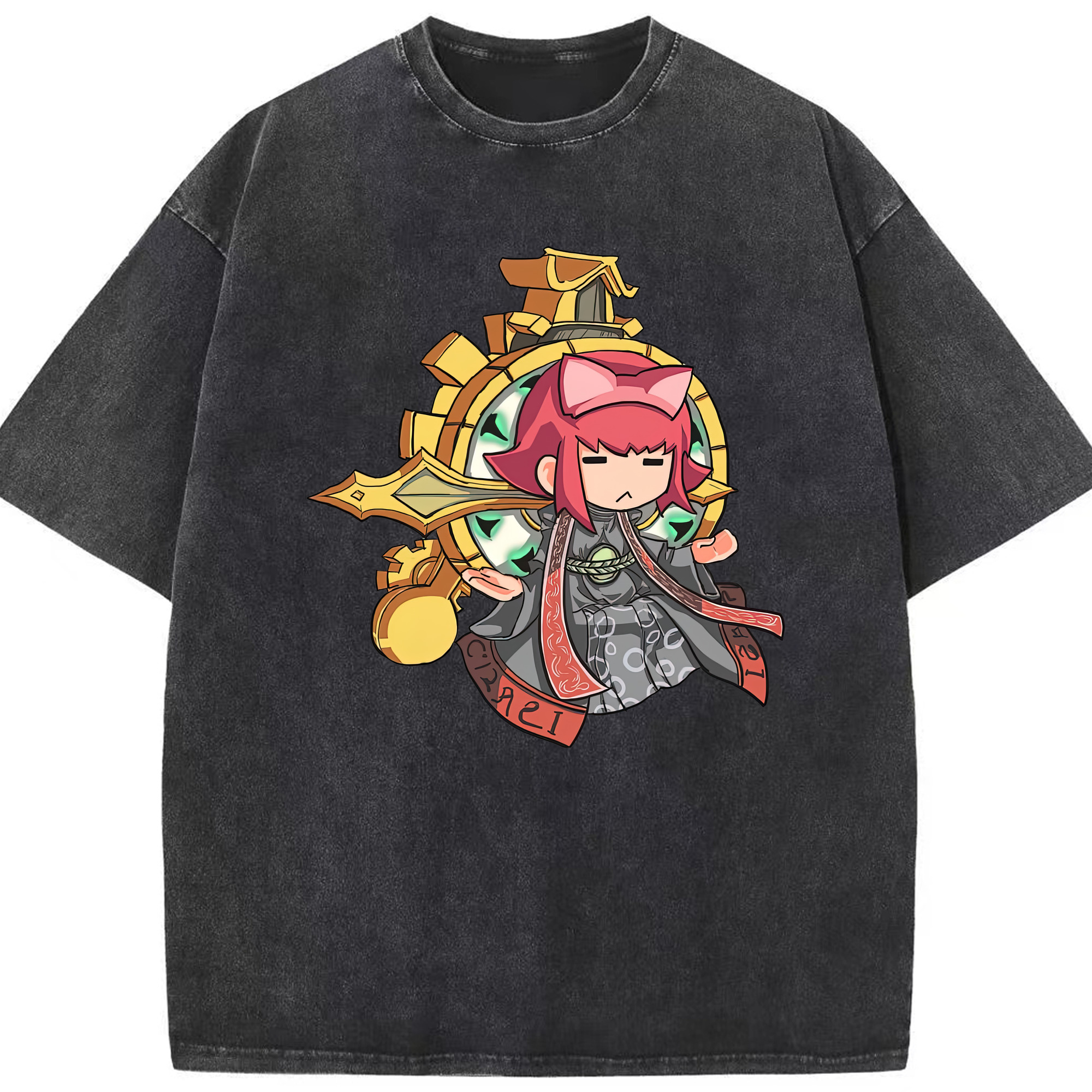 リーグ・オブ・レジェンド League of Legends LOL 綿100% ヴィンテージ風 半袖Tシャツ（フロントプリント）