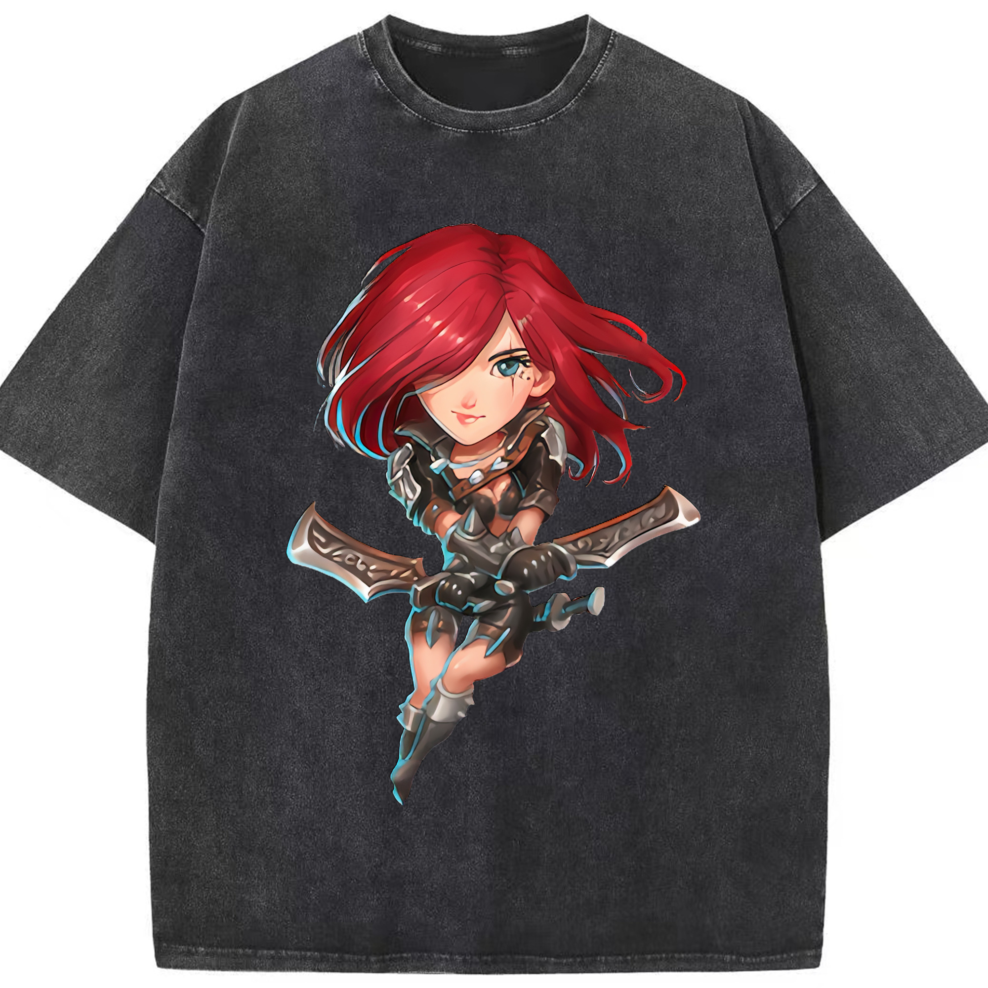 （画像用） リーグ・オブ・レジェンド League of Legends LOL 綿100% ヴィンテージ風 半袖Tシャツ（フロントプリント）
