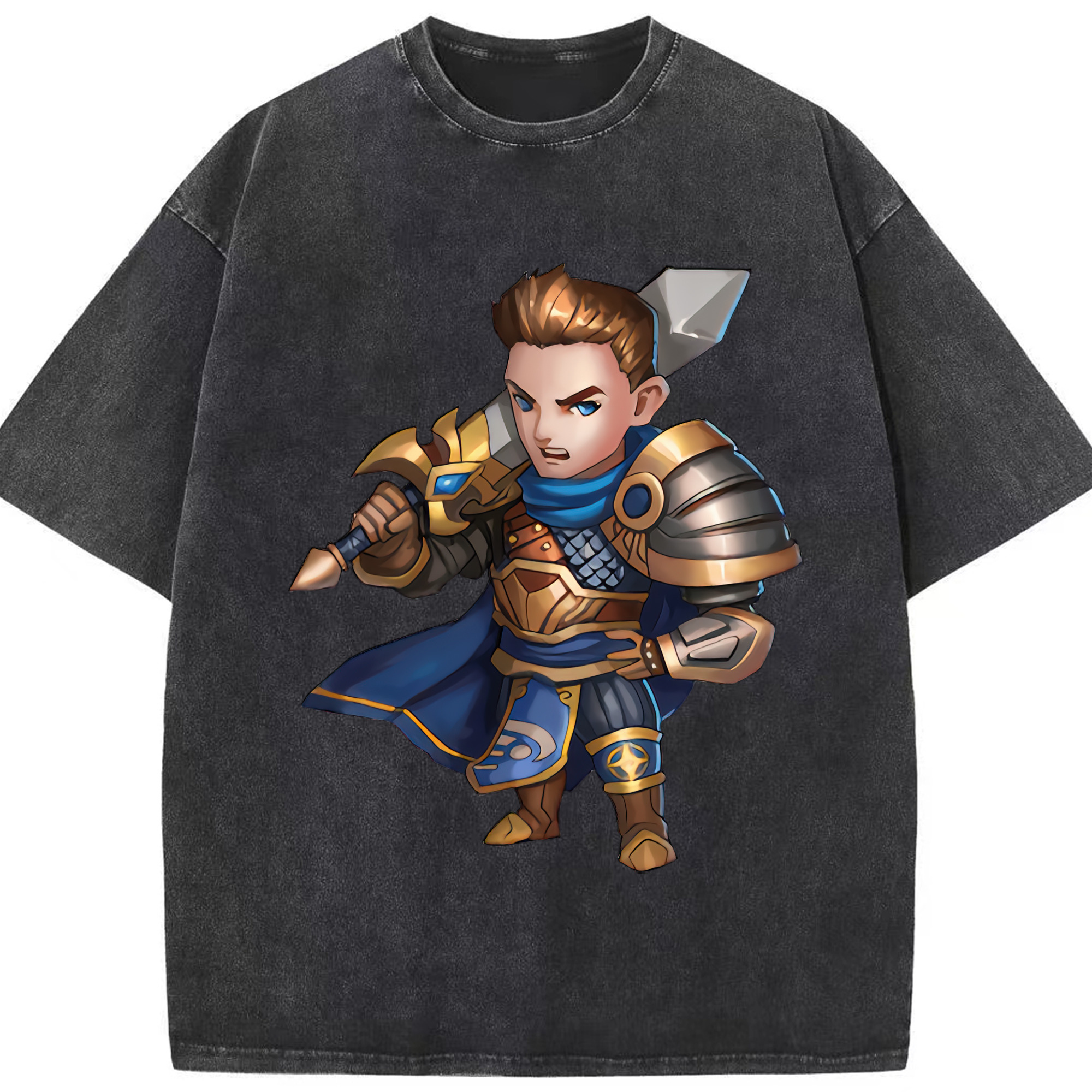リーグ・オブ・レジェンド League of Legends LOL 綿100% ヴィンテージ風 半袖Tシャツ（フロントプリント）