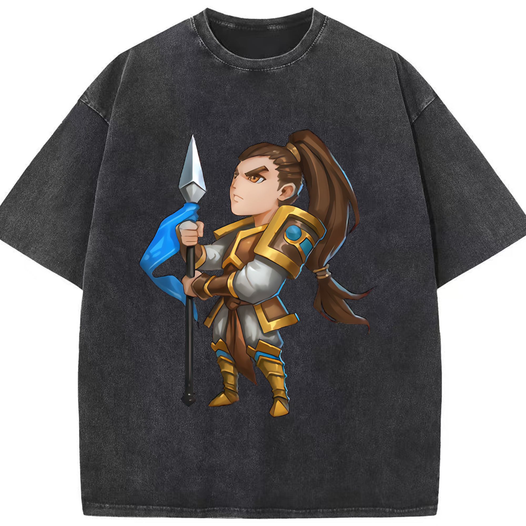 リーグ・オブ・レジェンド League of Legends LOL 綿100% ヴィンテージ風 半袖Tシャツ（フロントプリント）