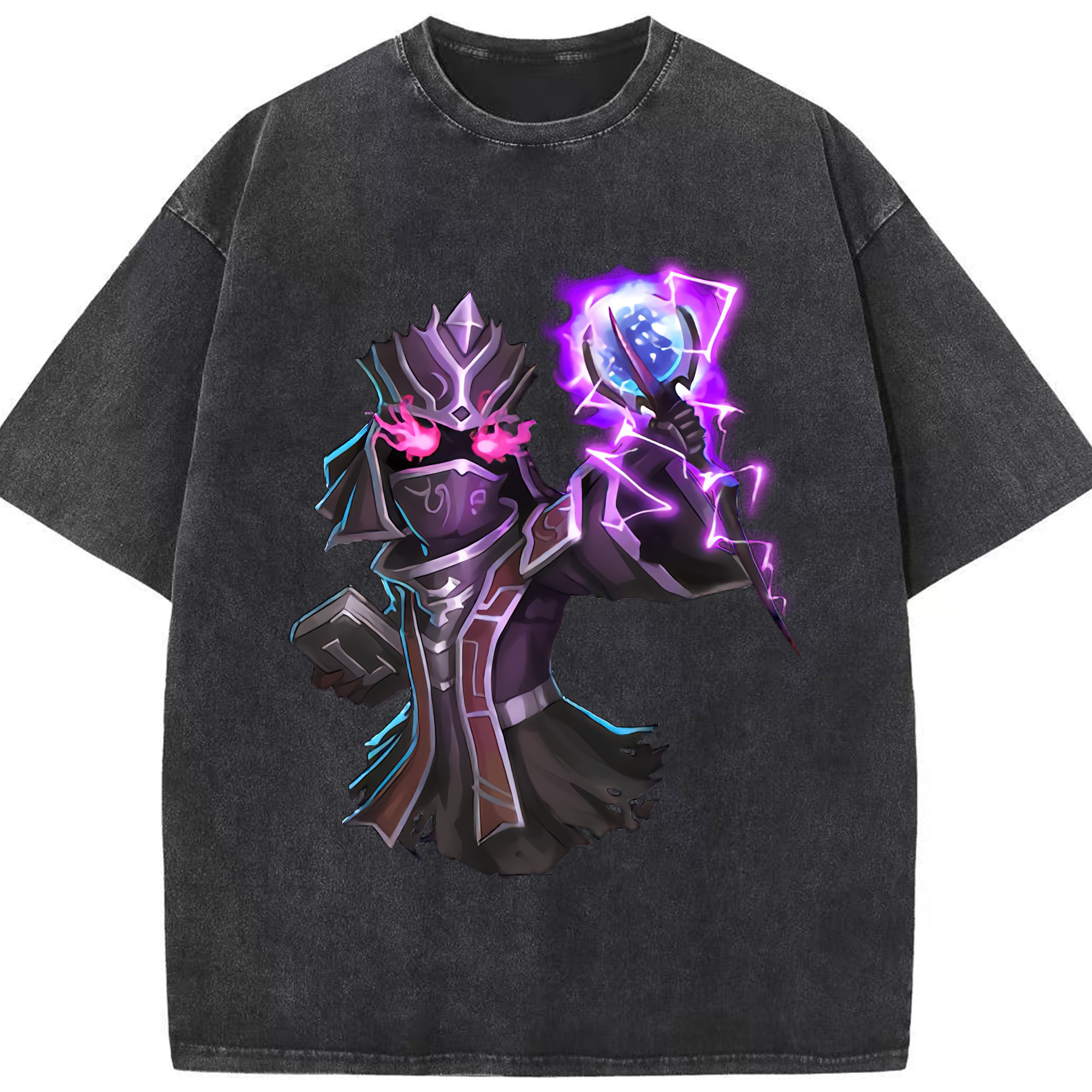 リーグ・オブ・レジェンド League of Legends LOL 綿100% ヴィンテージ風 半袖Tシャツ（フロントプリント）