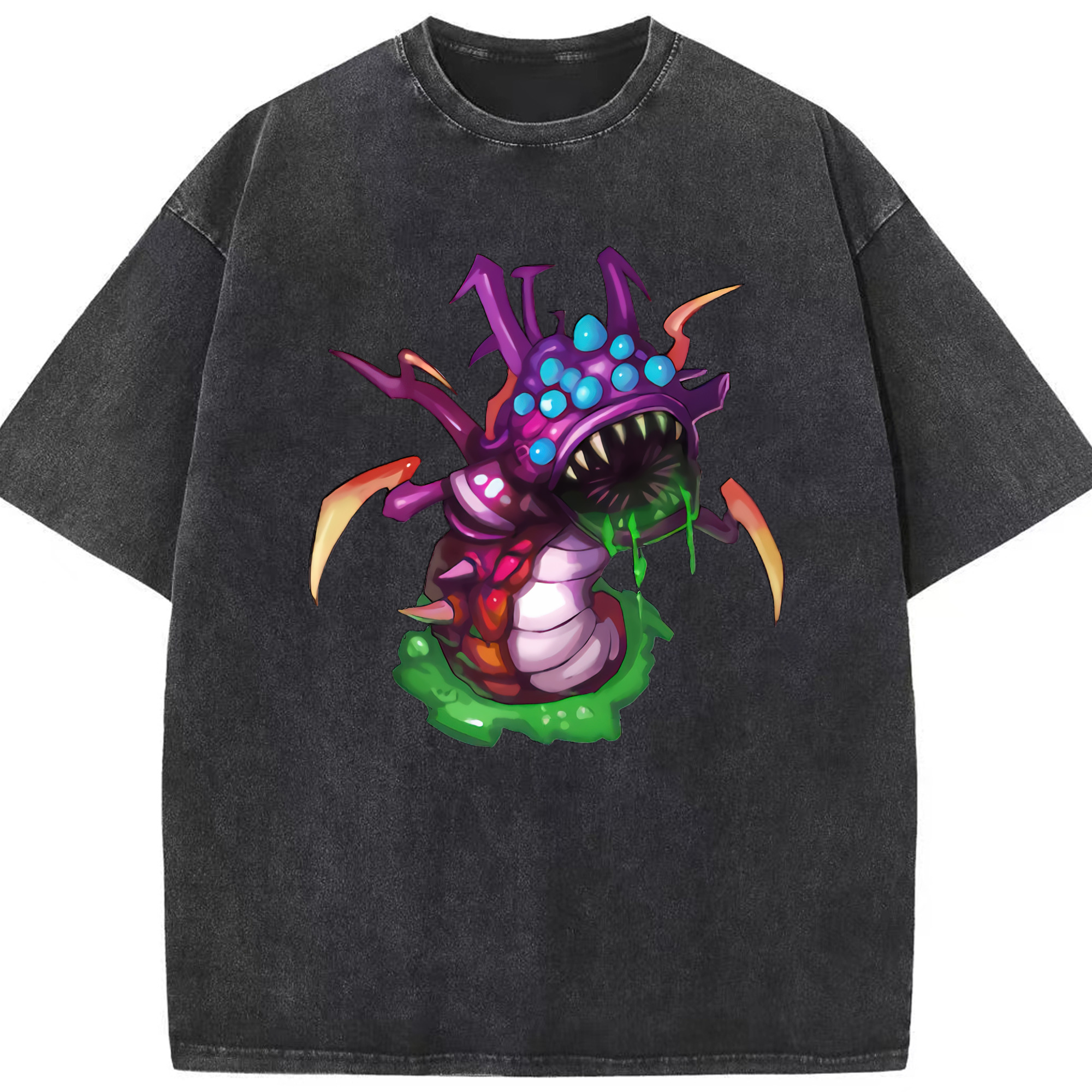 リーグ・オブ・レジェンド League of Legends LOL 綿100% ヴィンテージ風 半袖Tシャツ（フロントプリント）