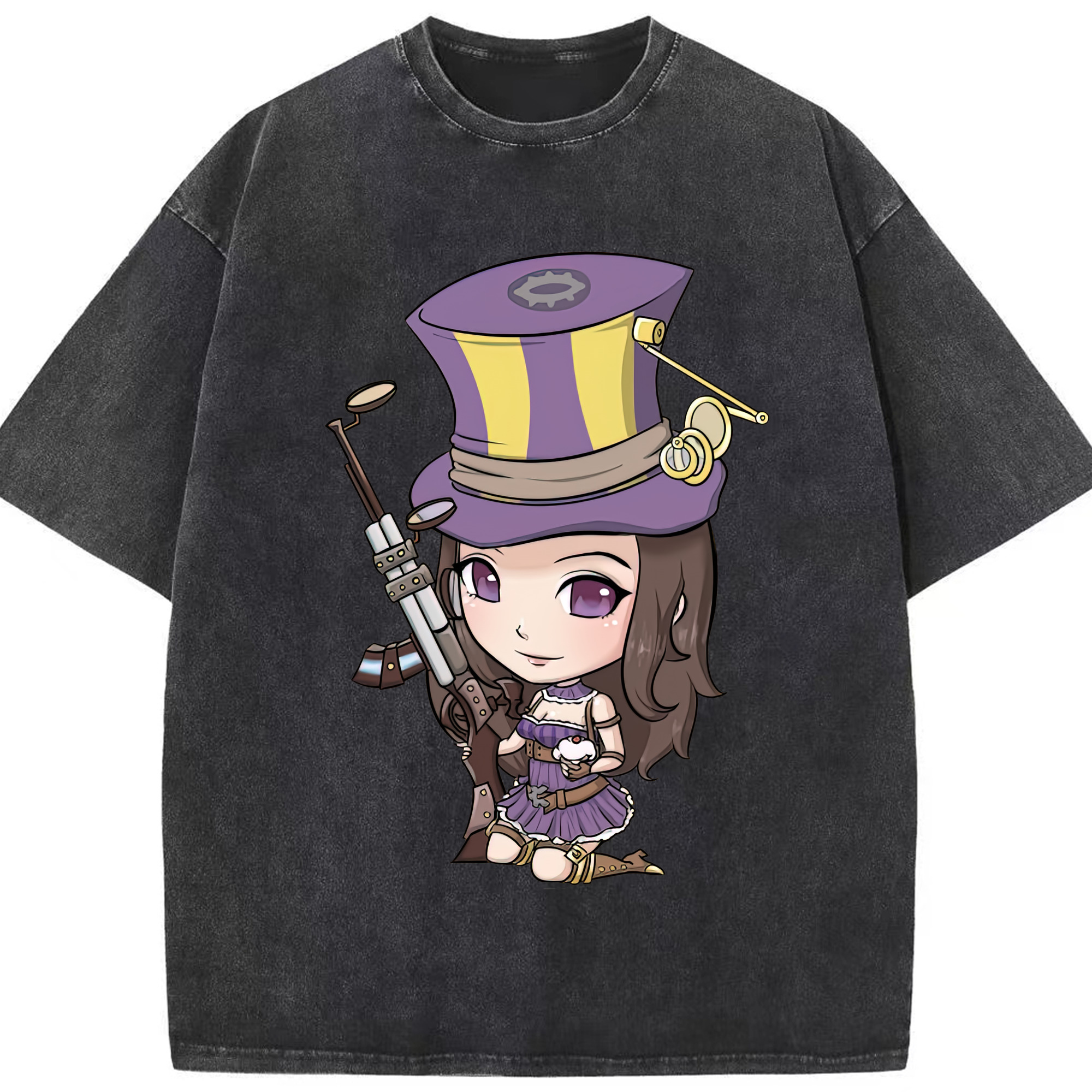 リーグ・オブ・レジェンド League of Legends LOL 綿100% ヴィンテージ風 半袖Tシャツ（フロントプリント）