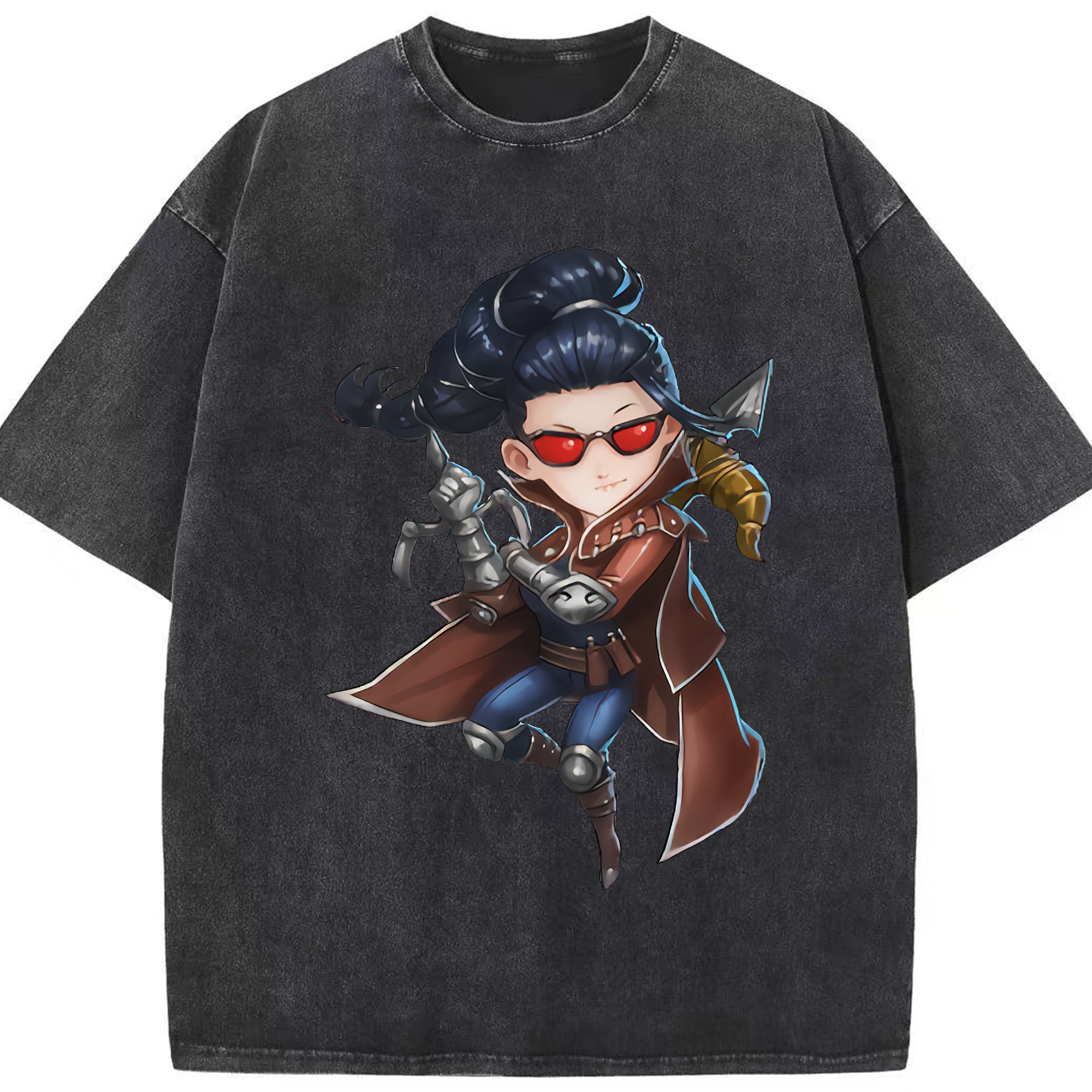 （画像用） リーグ・オブ・レジェンド League of Legends LOL 綿100% ヴィンテージ風 半袖Tシャツ（フロントプリント）