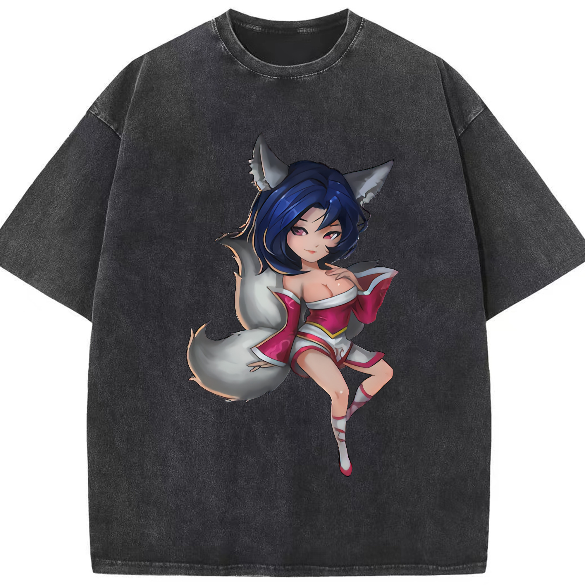 （画像用） リーグ・オブ・レジェンド League of Legends LOL 綿100% ヴィンテージ風 半袖Tシャツ（フロントプリント）