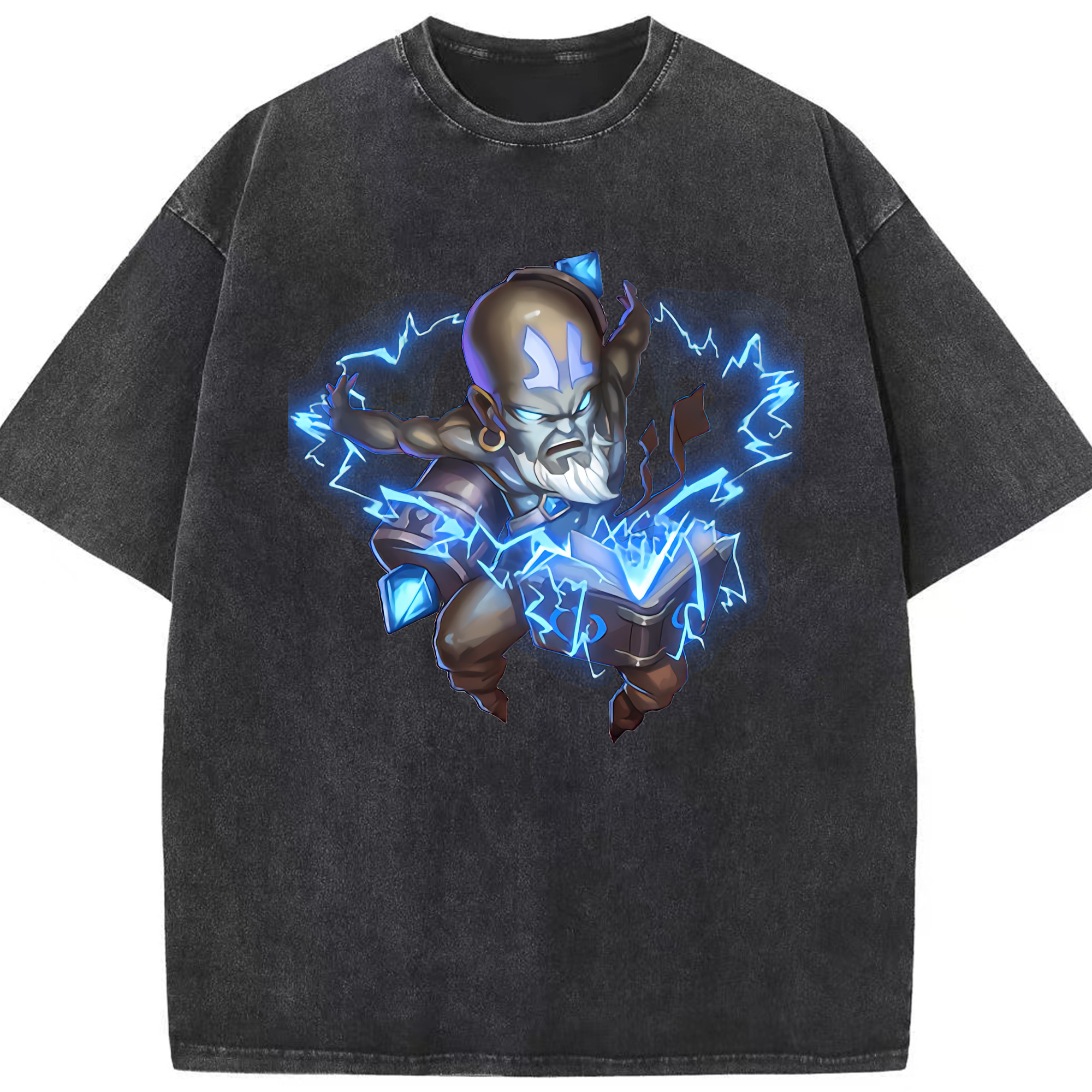 リーグ・オブ・レジェンド League of Legends LOL 綿100% ヴィンテージ風 半袖Tシャツ（フロントプリント）