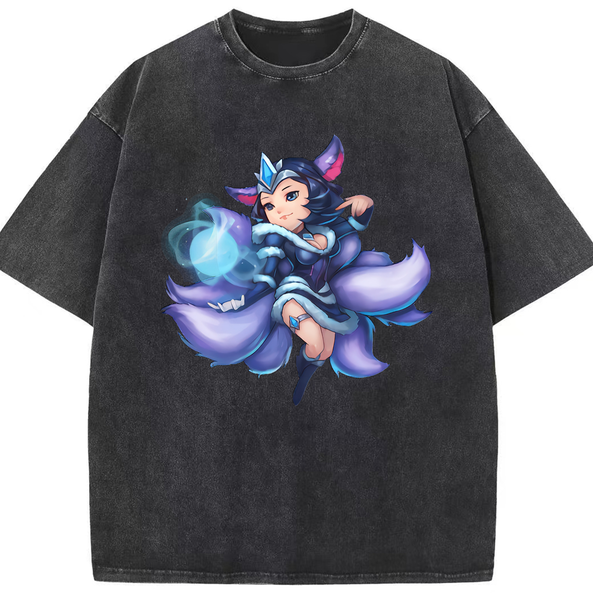 （画像用） リーグ・オブ・レジェンド League of Legends LOL 綿100% ヴィンテージ風 半袖Tシャツ（フロントプリント）