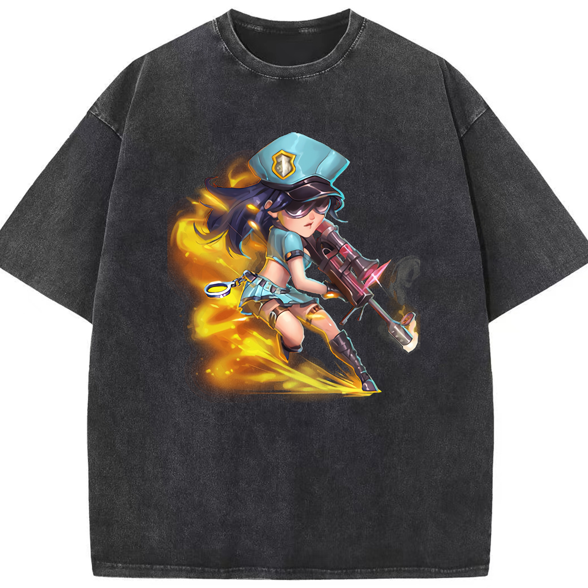 リーグ・オブ・レジェンド League of Legends LOL 綿100% ヴィンテージ風 半袖Tシャツ（フロントプリント）