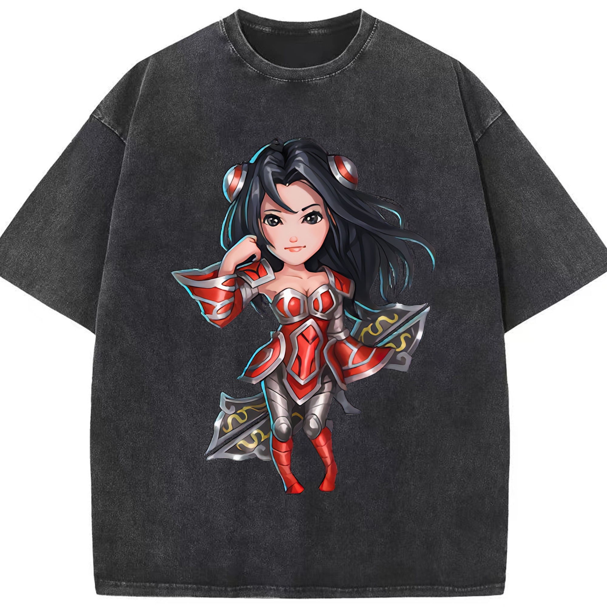 （画像用） リーグ・オブ・レジェンド League of Legends LOL 綿100% ヴィンテージ風 半袖Tシャツ（フロントプリント）