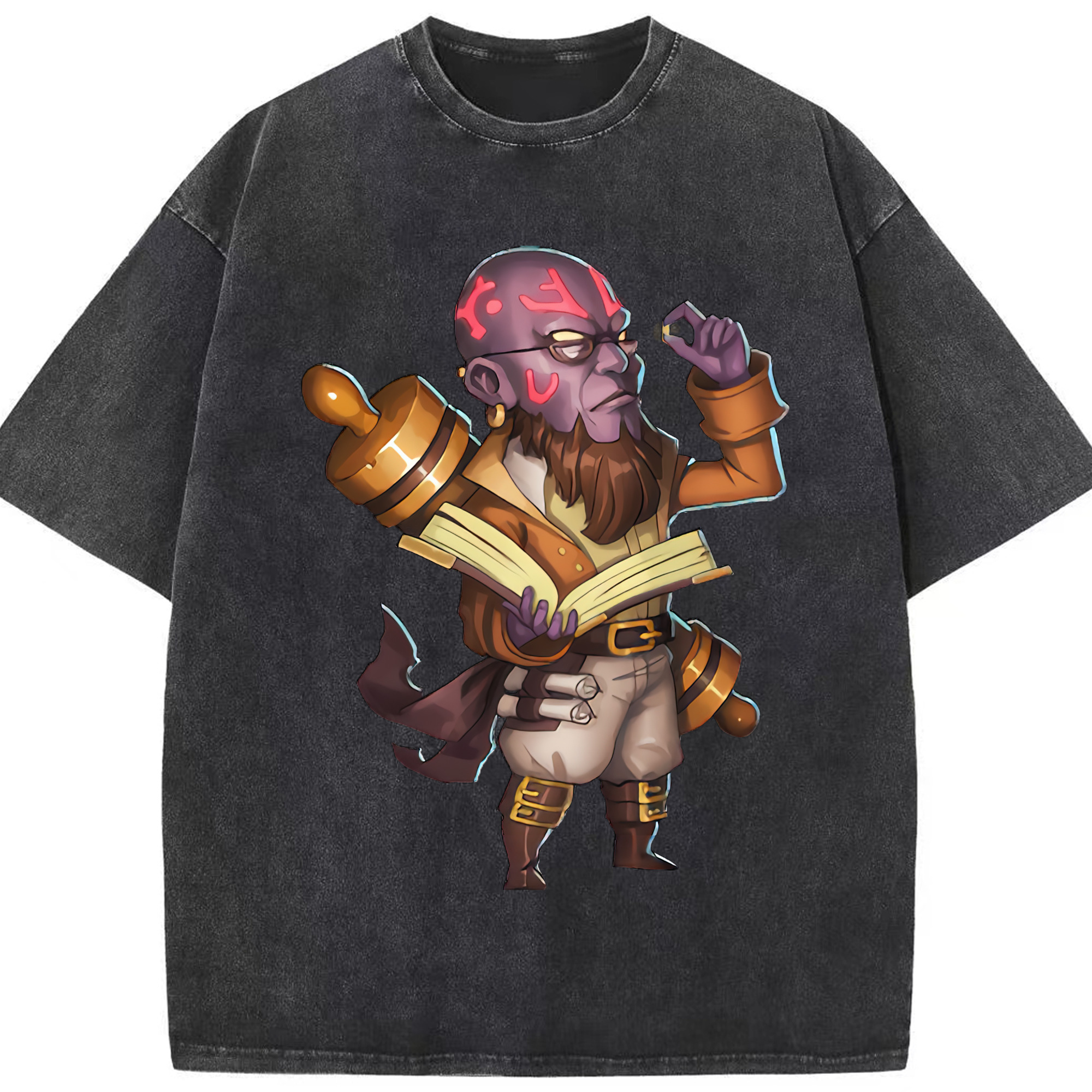 リーグ・オブ・レジェンド League of Legends LOL 綿100% ヴィンテージ風 半袖Tシャツ（フロントプリント）