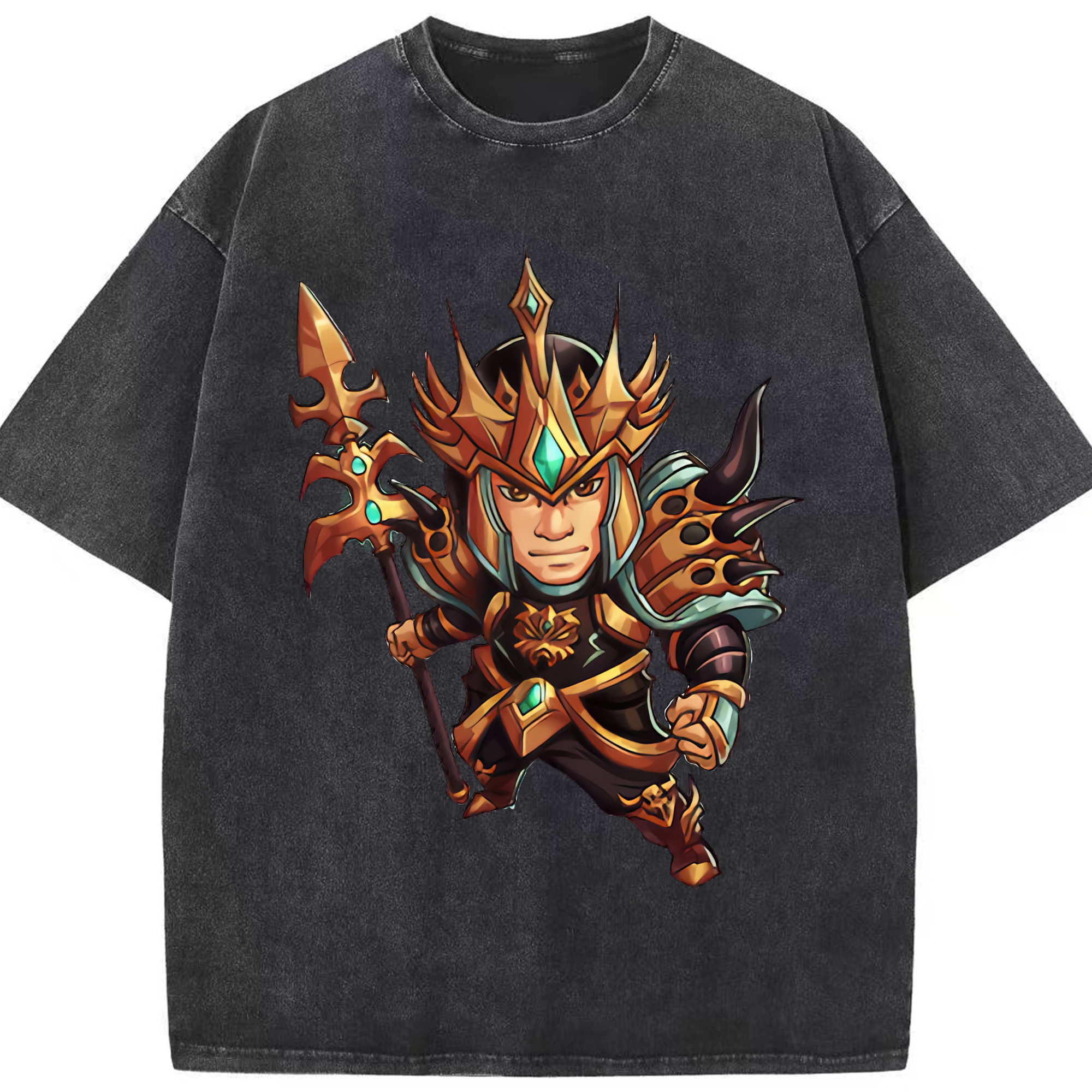 リーグ・オブ・レジェンド League of Legends LOL 綿100% ヴィンテージ風 半袖Tシャツ（フロントプリント）