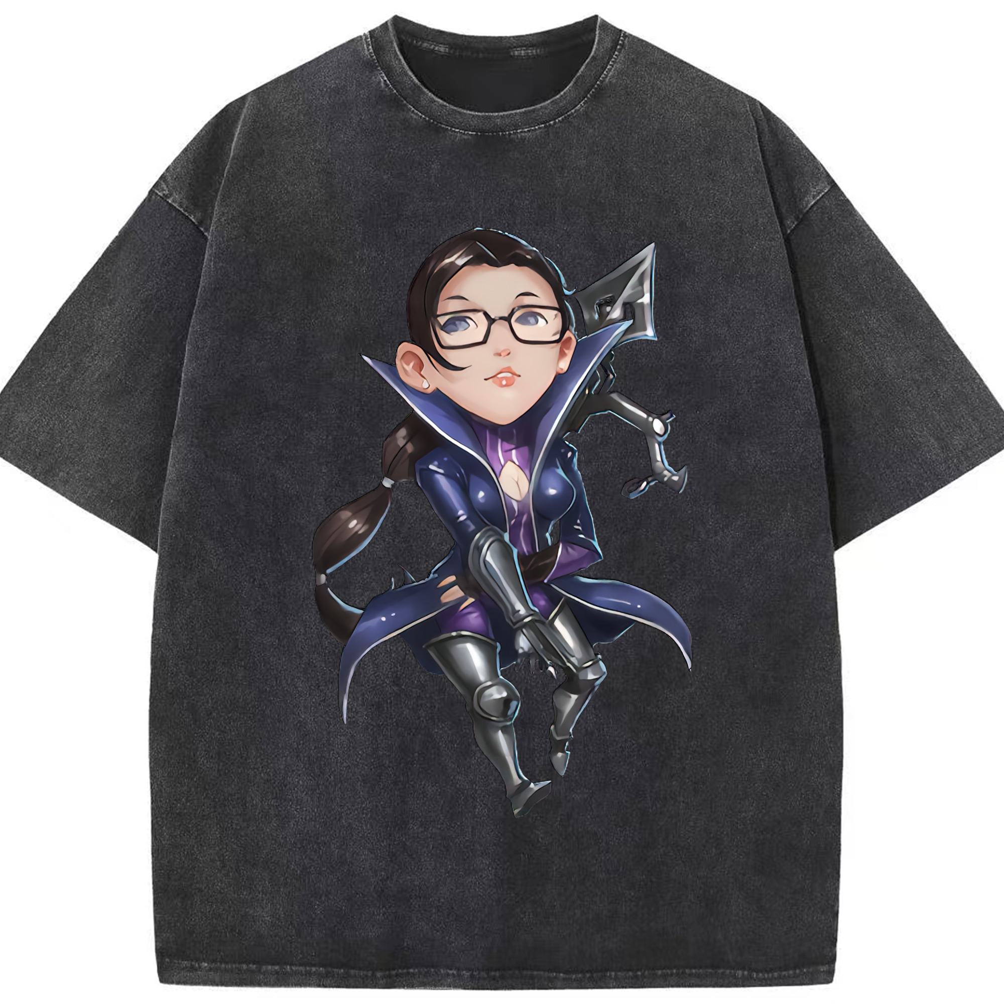 リーグ・オブ・レジェンド League of Legends LOL 綿100% ヴィンテージ風 半袖Tシャツ（フロントプリント）