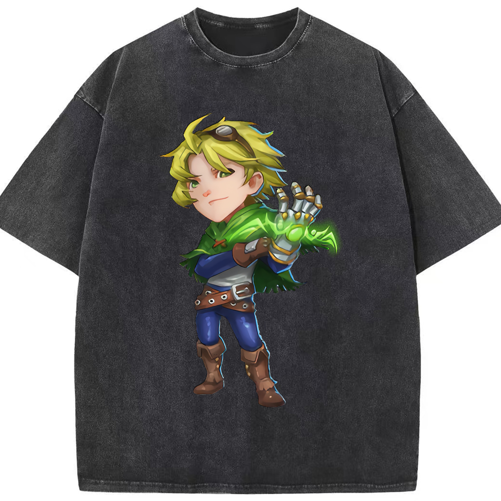 リーグ・オブ・レジェンド League of Legends LOL 綿100% ヴィンテージ風 半袖Tシャツ（フロントプリント）