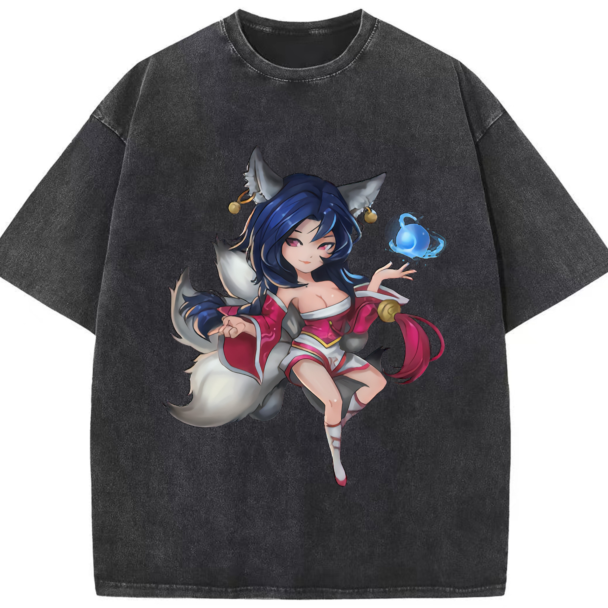 リーグ・オブ・レジェンド League of Legends LOL 綿100% ヴィンテージ風 半袖Tシャツ（フロントプリント）