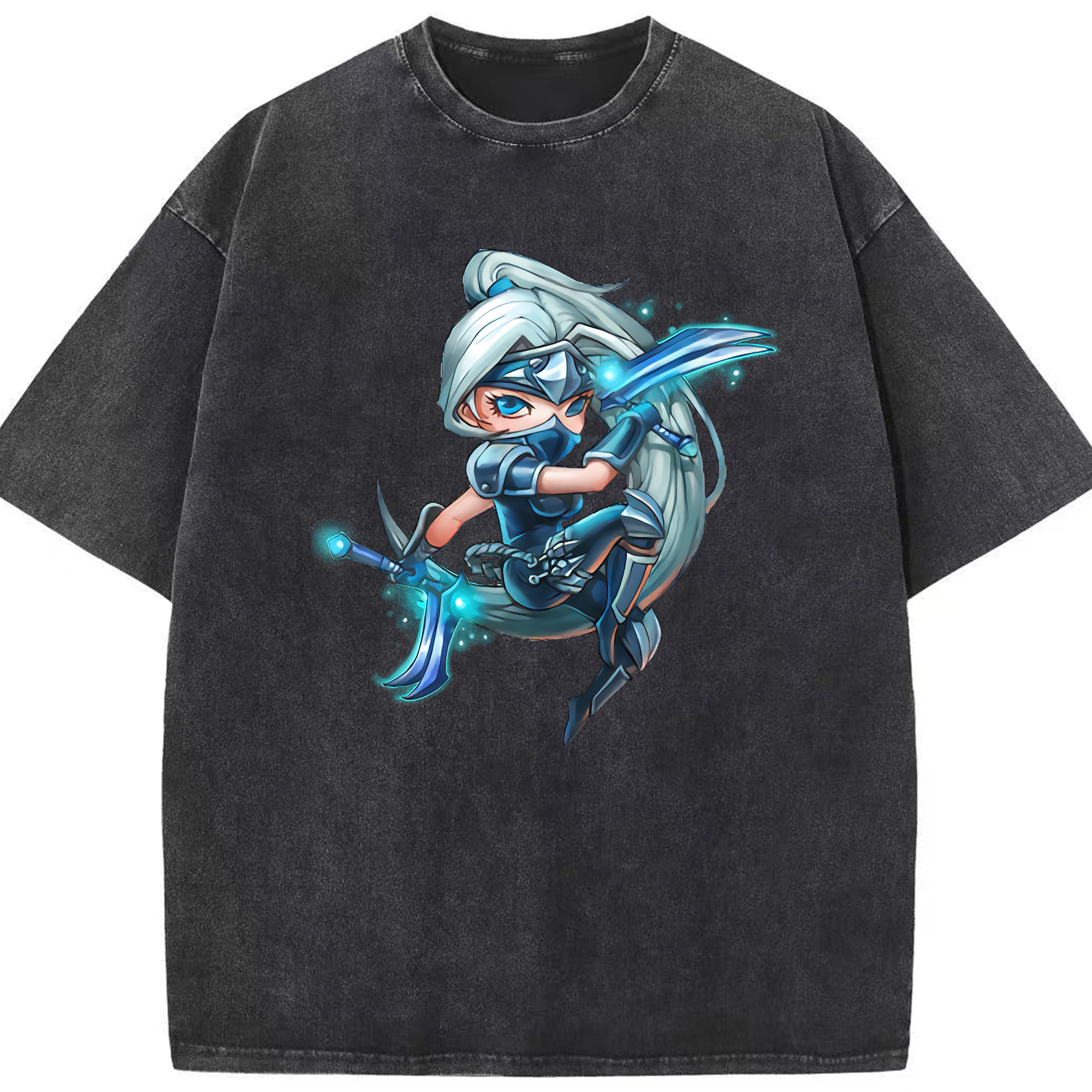 リーグ・オブ・レジェンド League of Legends LOL 綿100% ヴィンテージ風 半袖Tシャツ（フロントプリント）