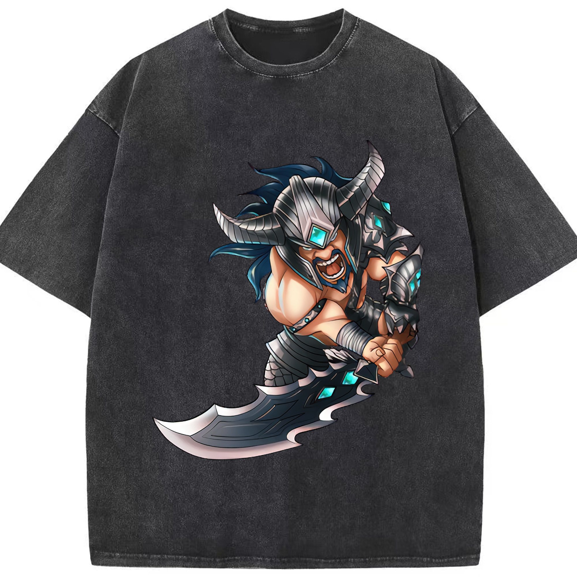 リーグ・オブ・レジェンド League of Legends LOL 綿100% ヴィンテージ風 半袖Tシャツ（フロントプリント）