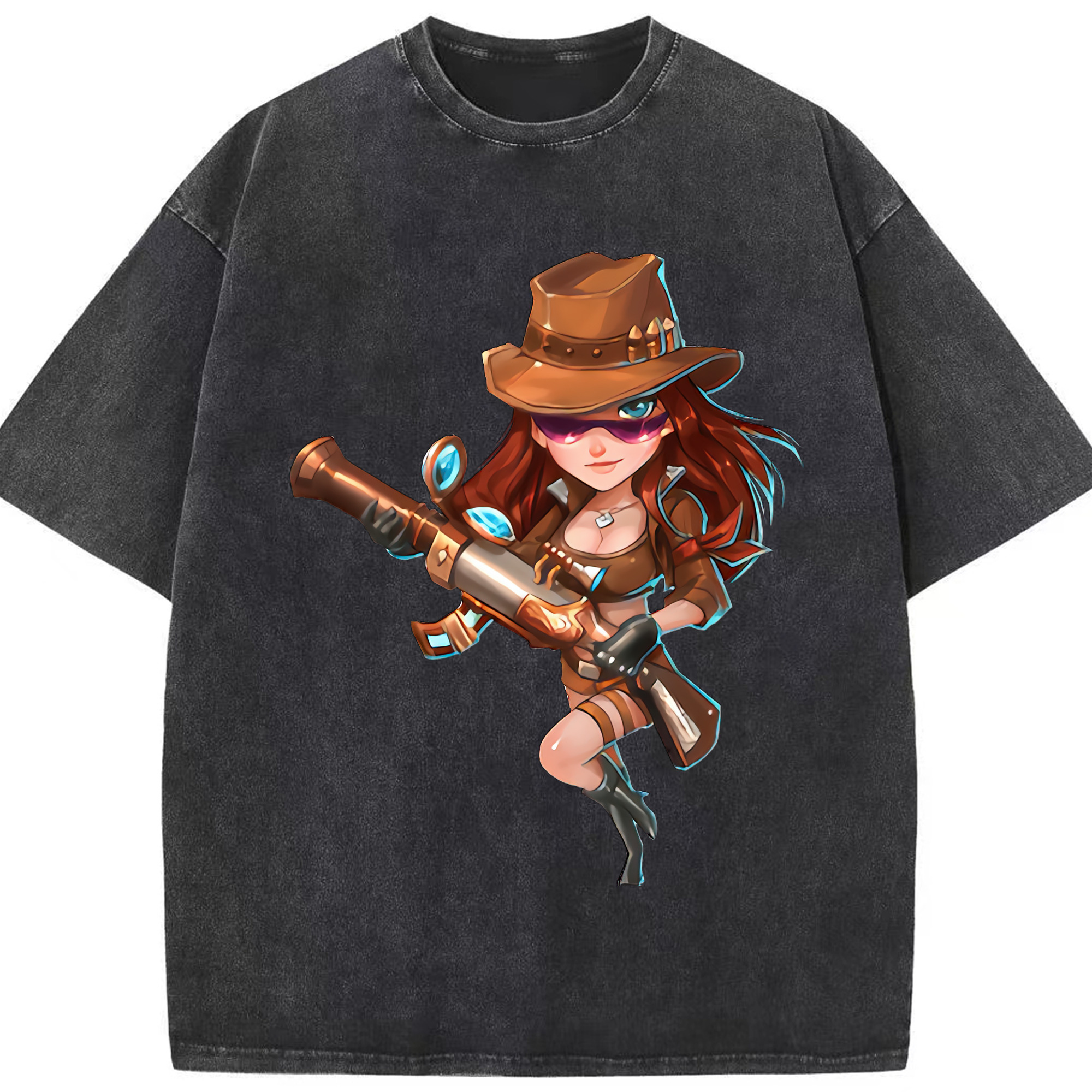 （画像用） リーグ・オブ・レジェンド League of Legends LOL 綿100% ヴィンテージ風 半袖Tシャツ（フロントプリント）