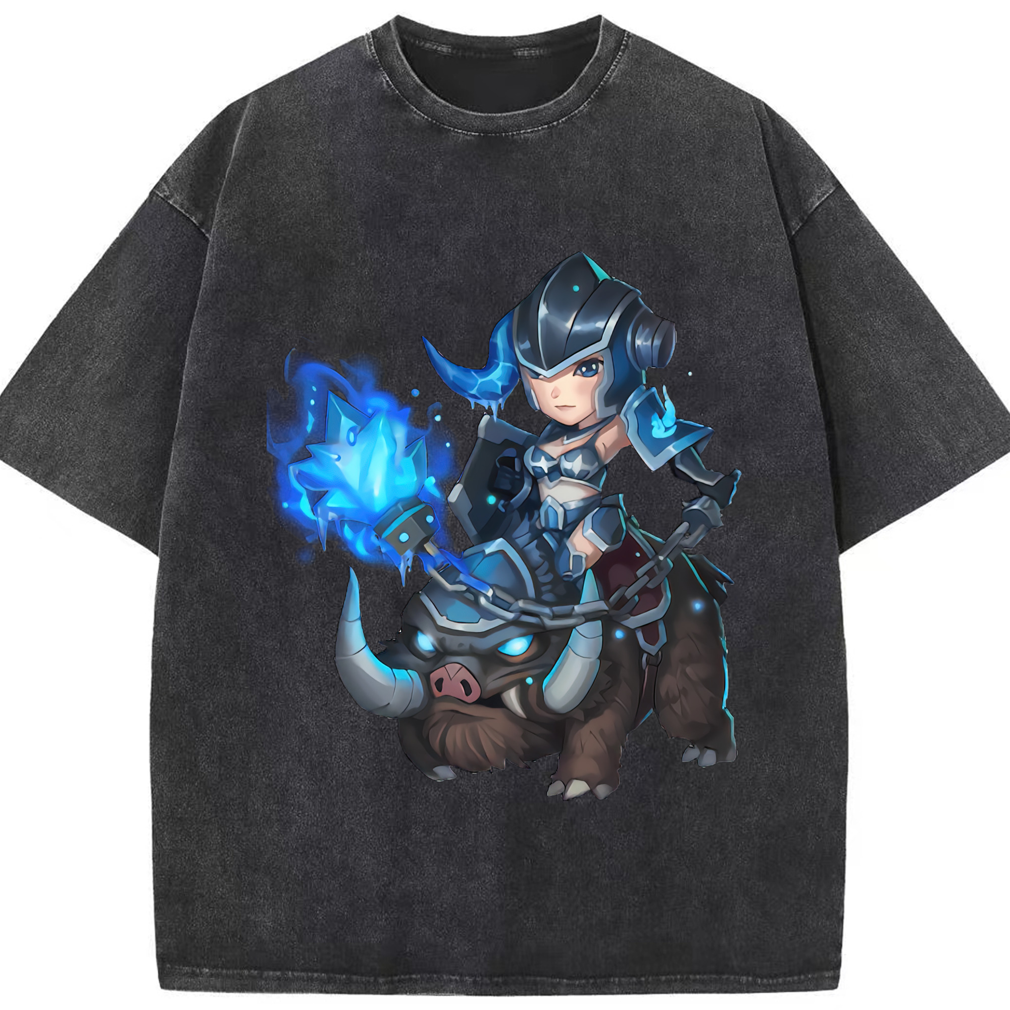 リーグ・オブ・レジェンド League of Legends LOL 綿100% ヴィンテージ風 半袖Tシャツ（フロントプリント）