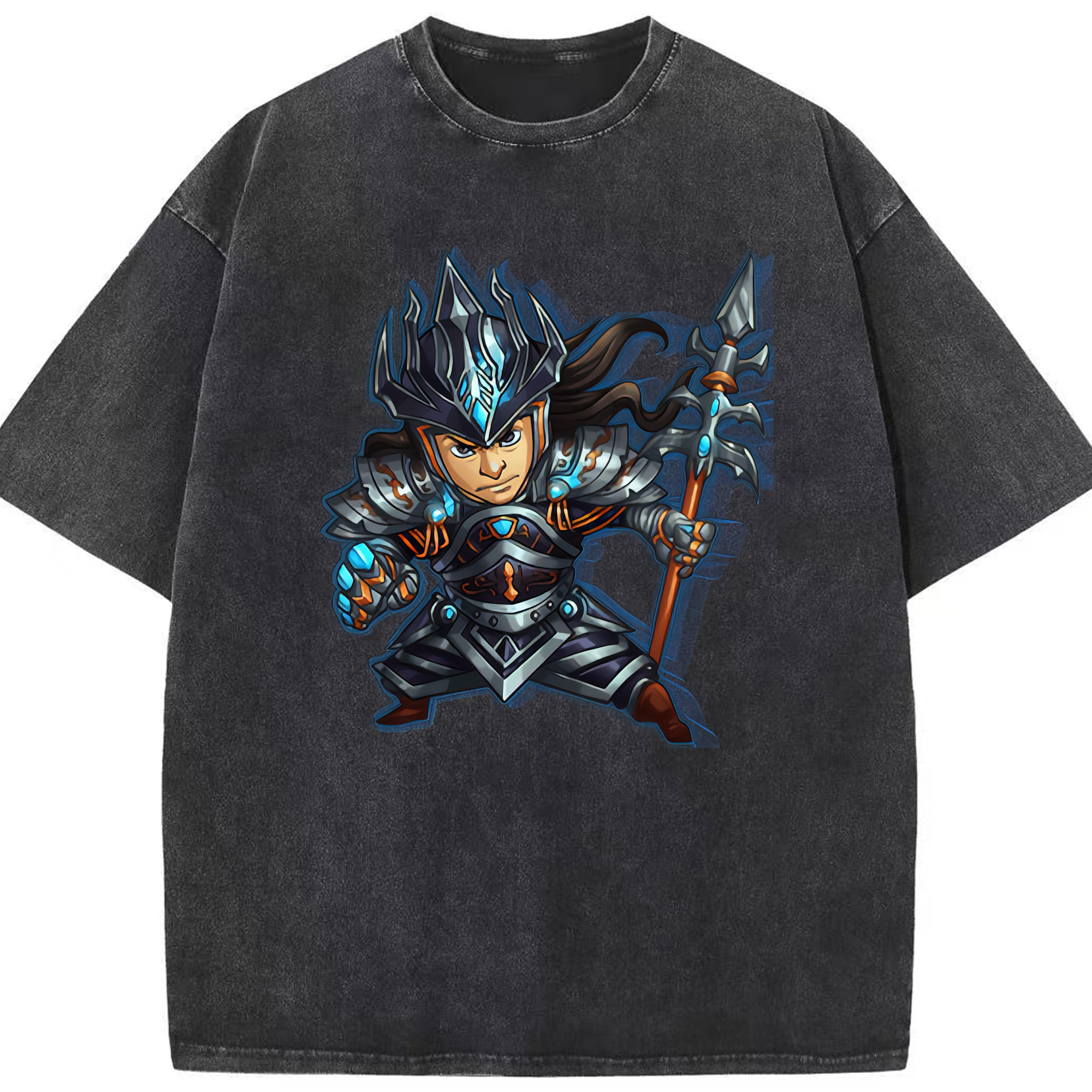 リーグ・オブ・レジェンド League of Legends LOL 綿100% ヴィンテージ風 半袖Tシャツ（フロントプリント）