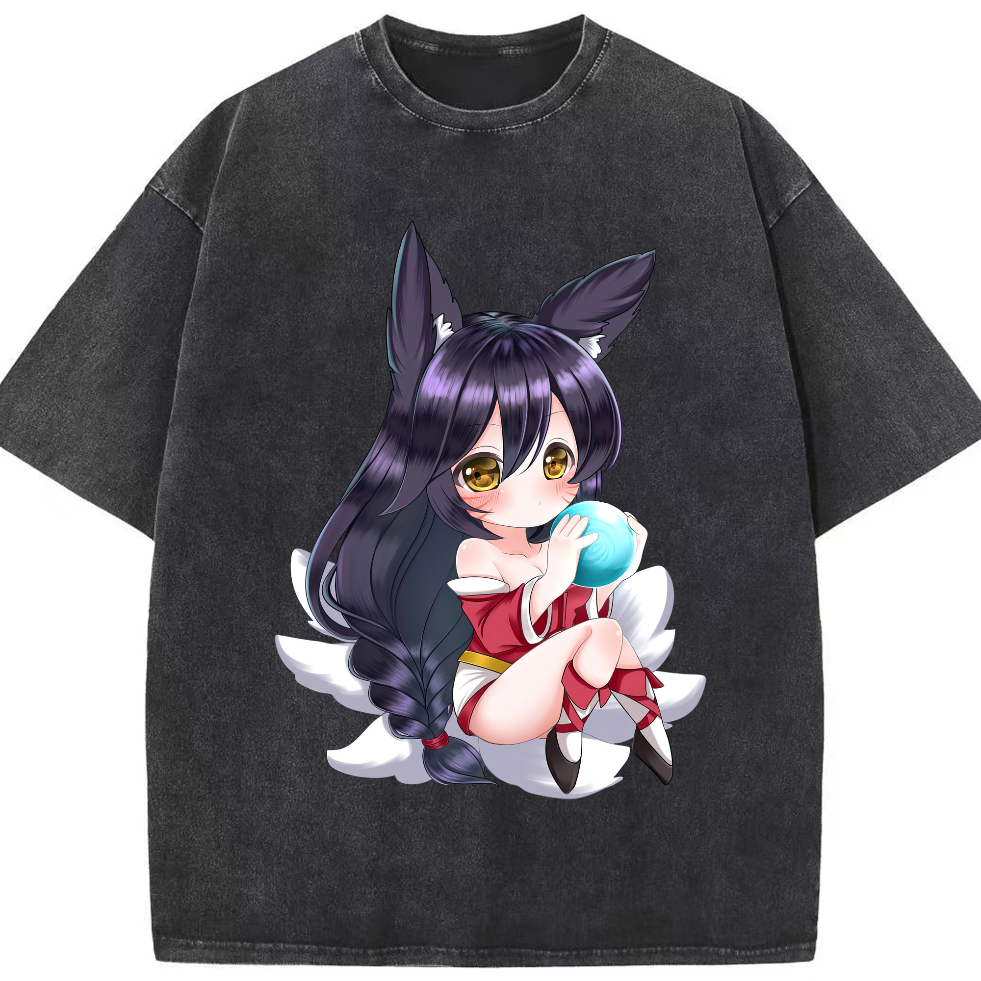 リーグ・オブ・レジェンド League of Legends LOL 綿100% ヴィンテージ風 半袖Tシャツ（フロントプリント）