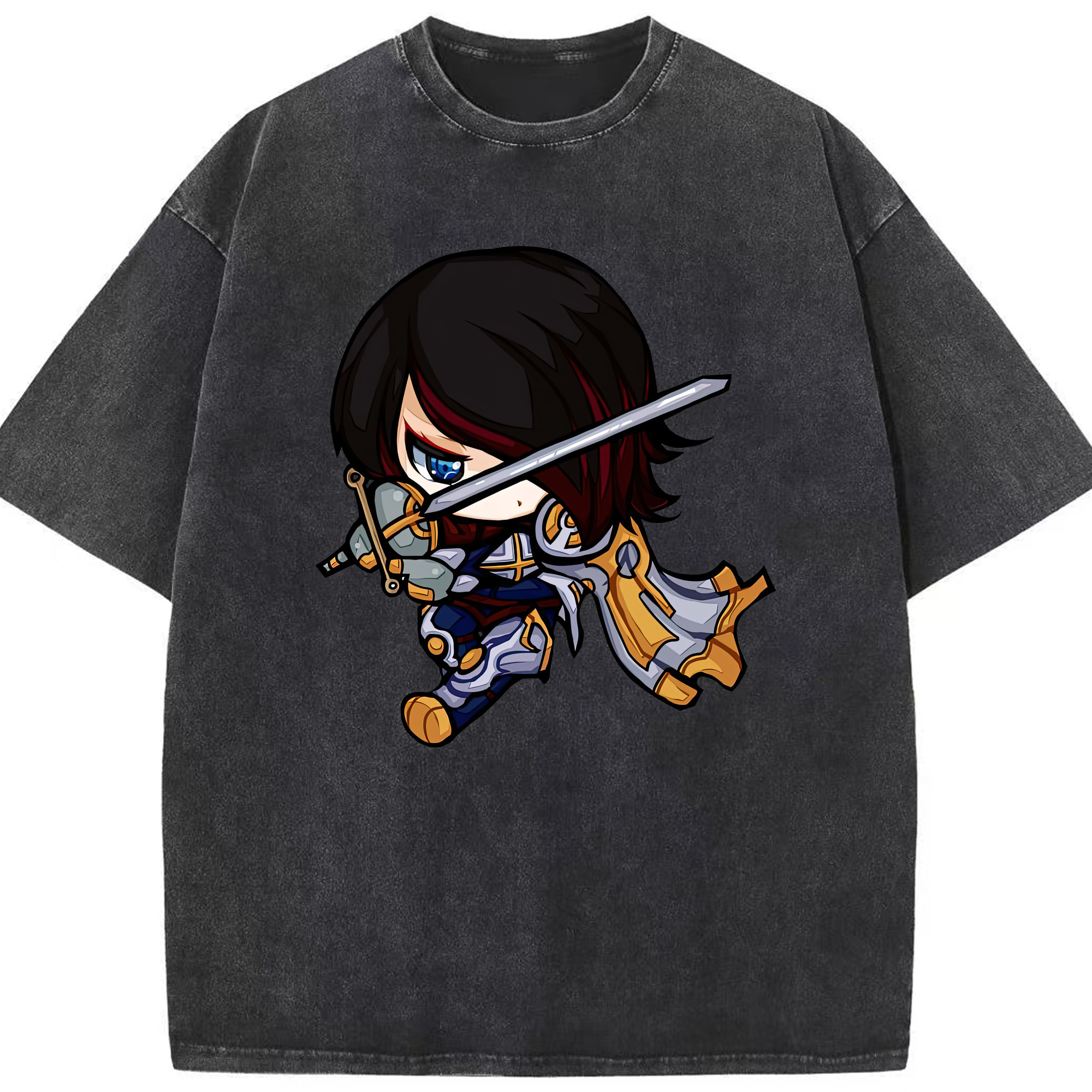 リーグ・オブ・レジェンド League of Legends LOL 綿100% ヴィンテージ風 半袖Tシャツ（フロントプリント）