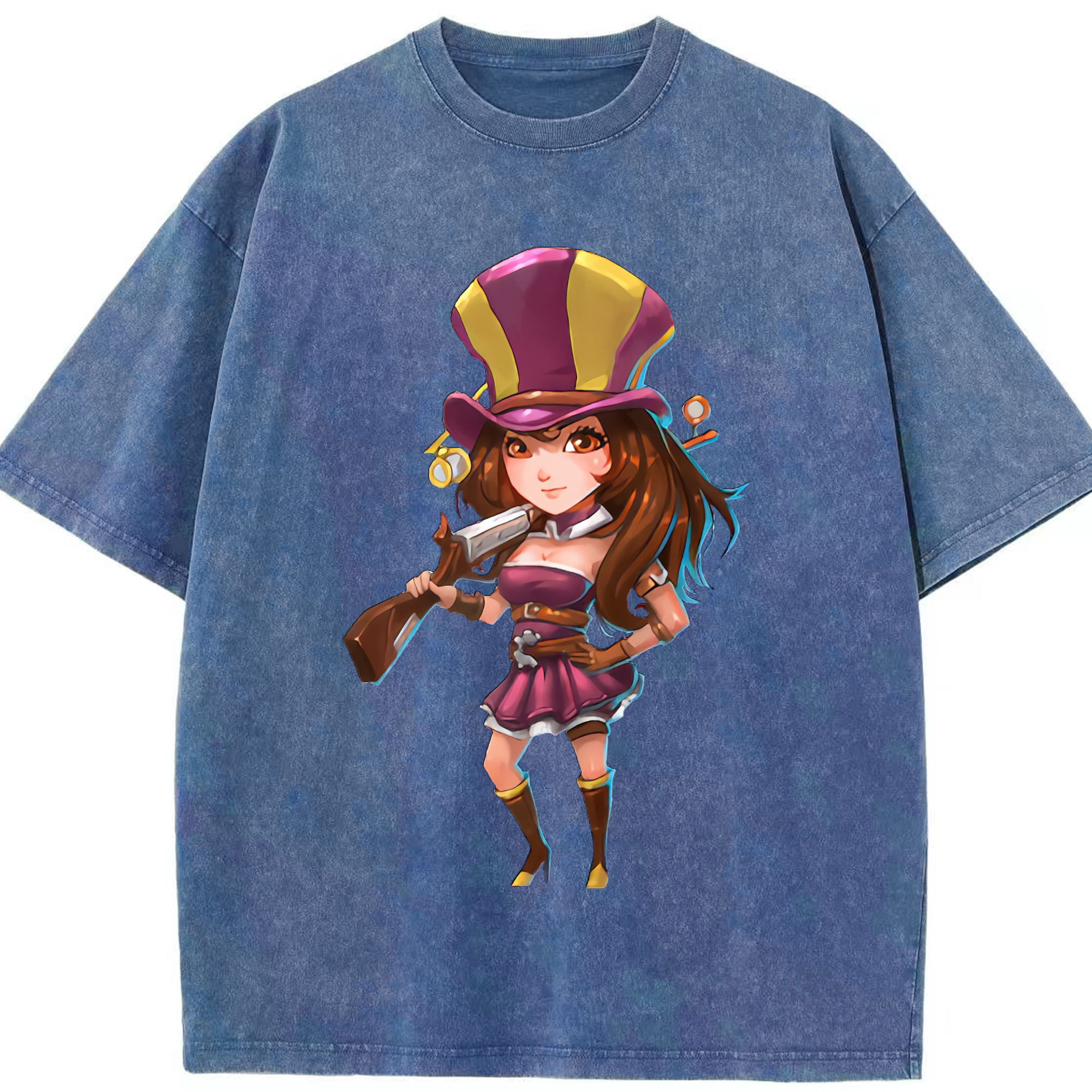 （画像用） リーグ・オブ・レジェンド League of Legends LOL 綿100% ヴィンテージ風 半袖Tシャツ（フロントプリント）