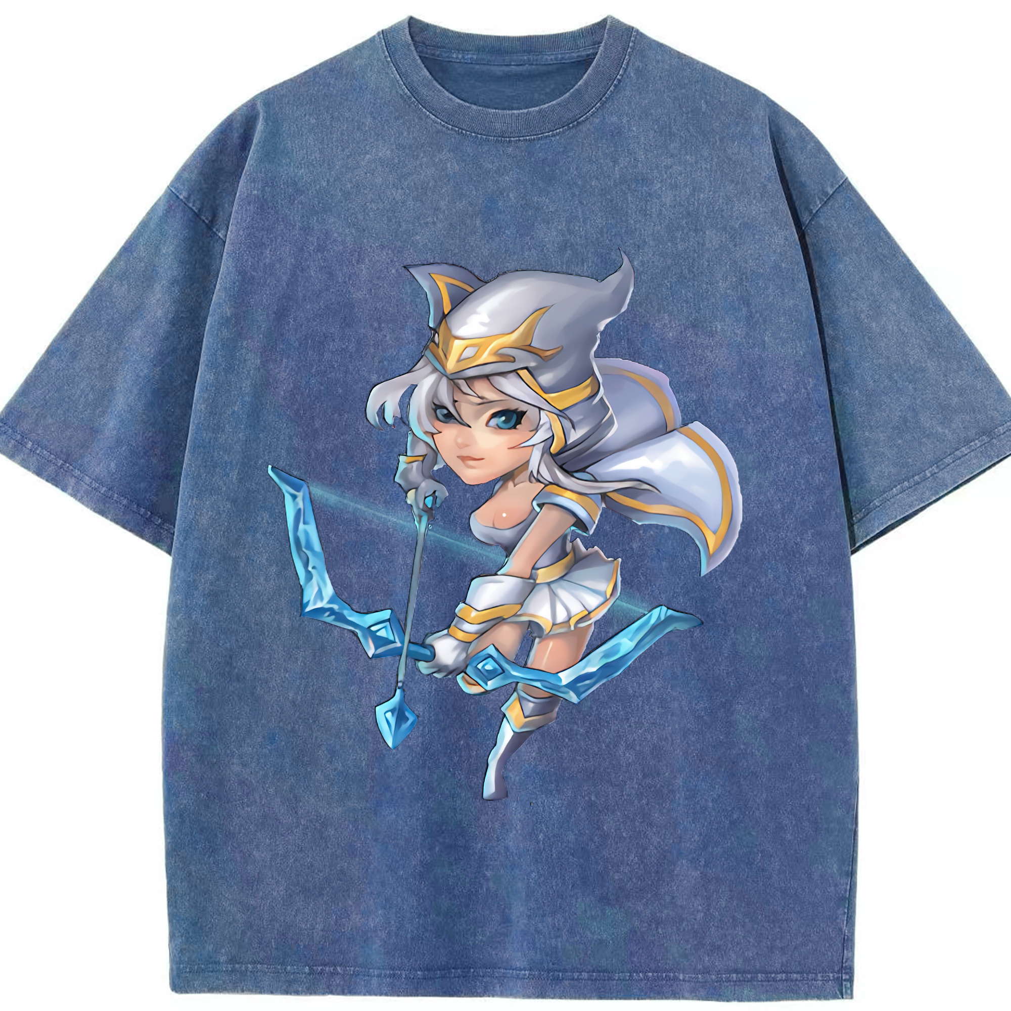 （画像用） リーグ・オブ・レジェンド League of Legends LOL 綿100% ヴィンテージ風 半袖Tシャツ（フロントプリント）