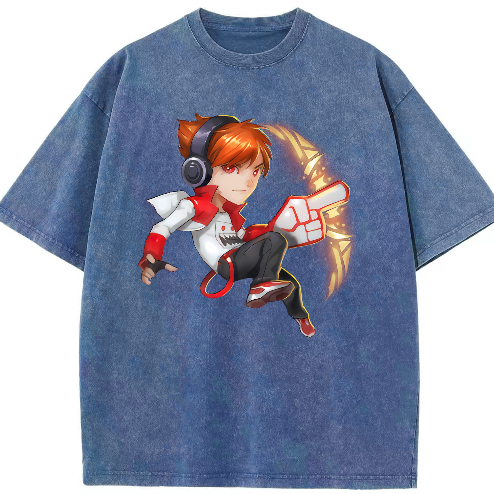 リーグ・オブ・レジェンド League of Legends LOL 綿100% ヴィンテージ風 半袖Tシャツ（フロントプリント）
