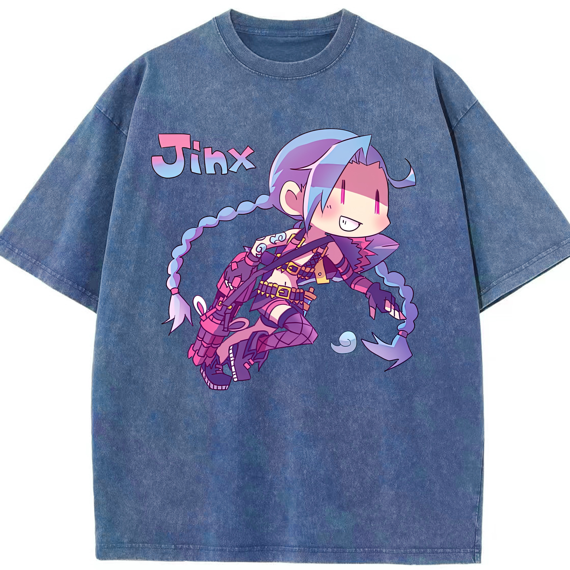 リーグ・オブ・レジェンド League of Legends LOL 綿100% ヴィンテージ風 半袖Tシャツ（フロントプリント）