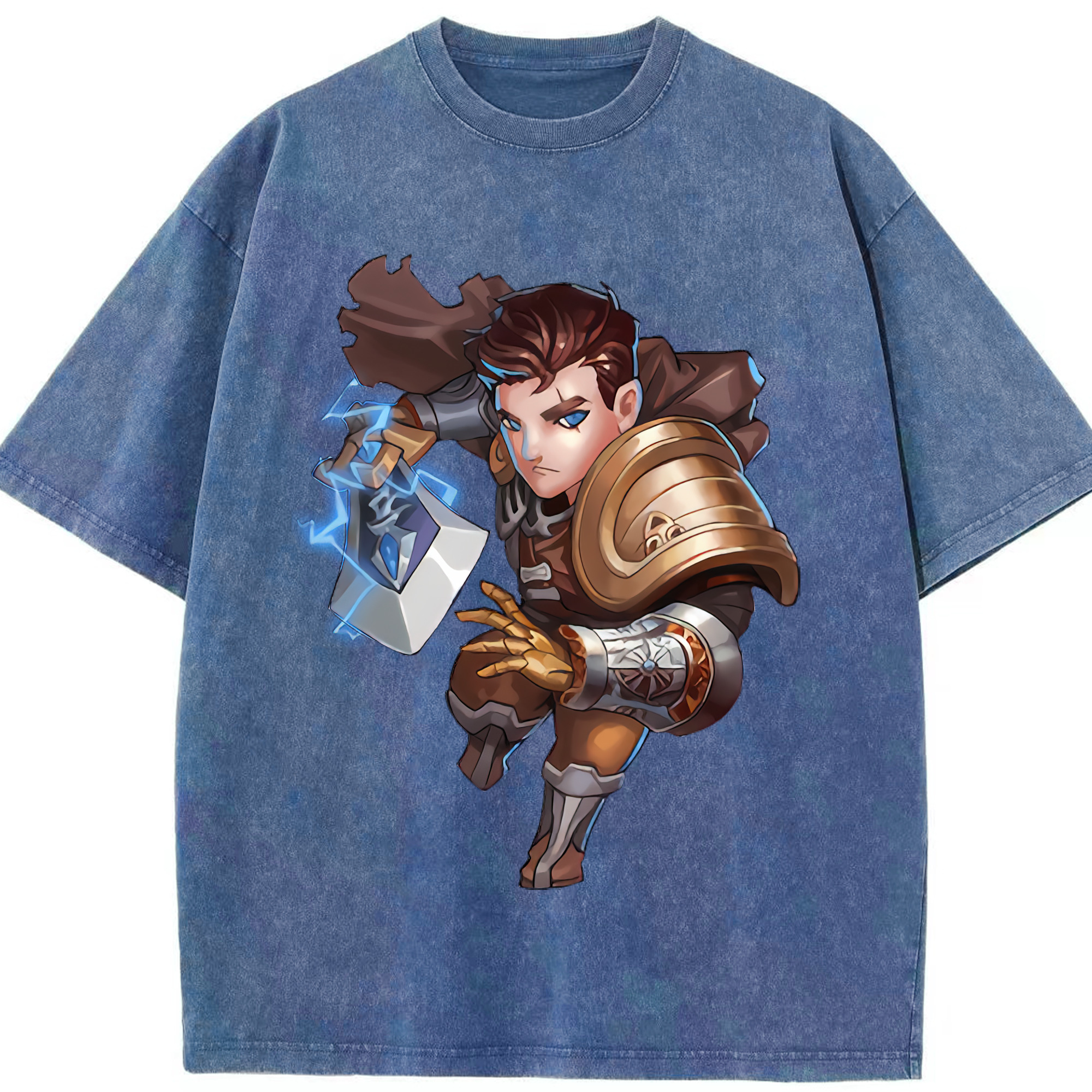 （画像用） リーグ・オブ・レジェンド League of Legends LOL 綿100% ヴィンテージ風 半袖Tシャツ（フロントプリント）