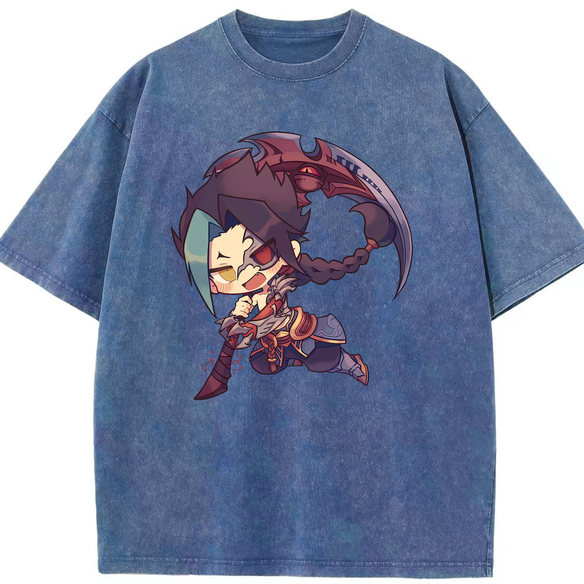 （画像用） リーグ・オブ・レジェンド League of Legends LOL 綿100% ヴィンテージ風 半袖Tシャツ（フロントプリント）
