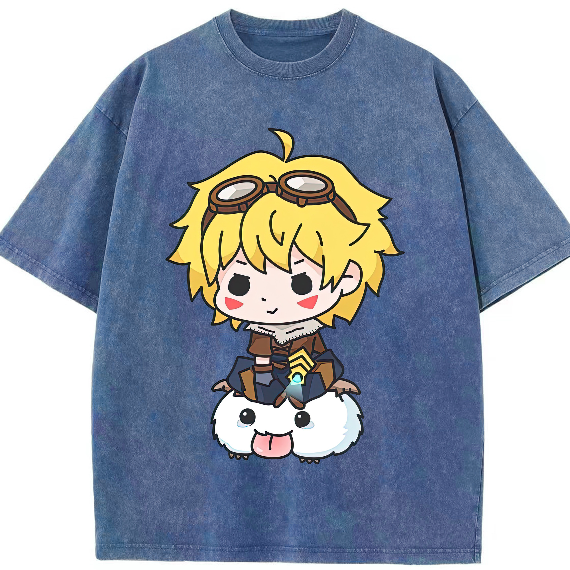 リーグ・オブ・レジェンド League of Legends LOL 綿100% ヴィンテージ風 半袖Tシャツ（フロントプリント）