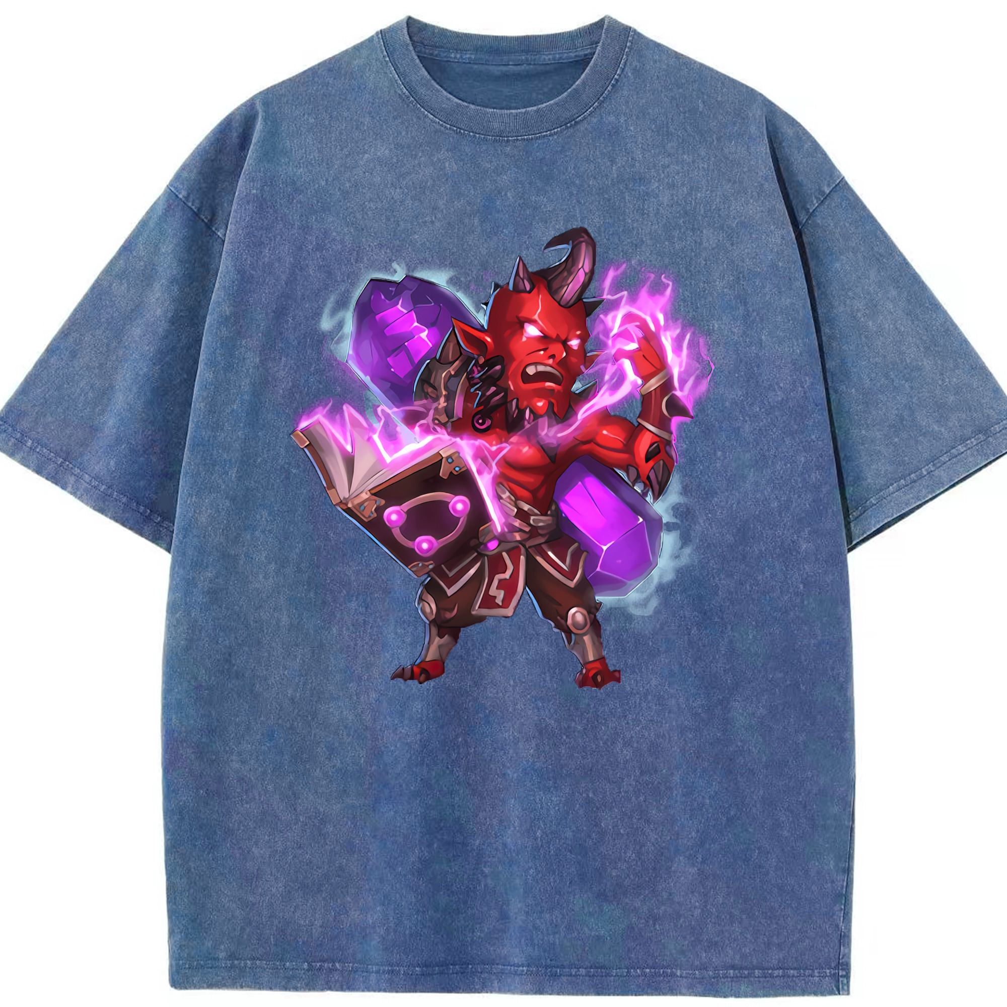 リーグ・オブ・レジェンド League of Legends LOL 綿100% ヴィンテージ風 半袖Tシャツ（フロントプリント）
