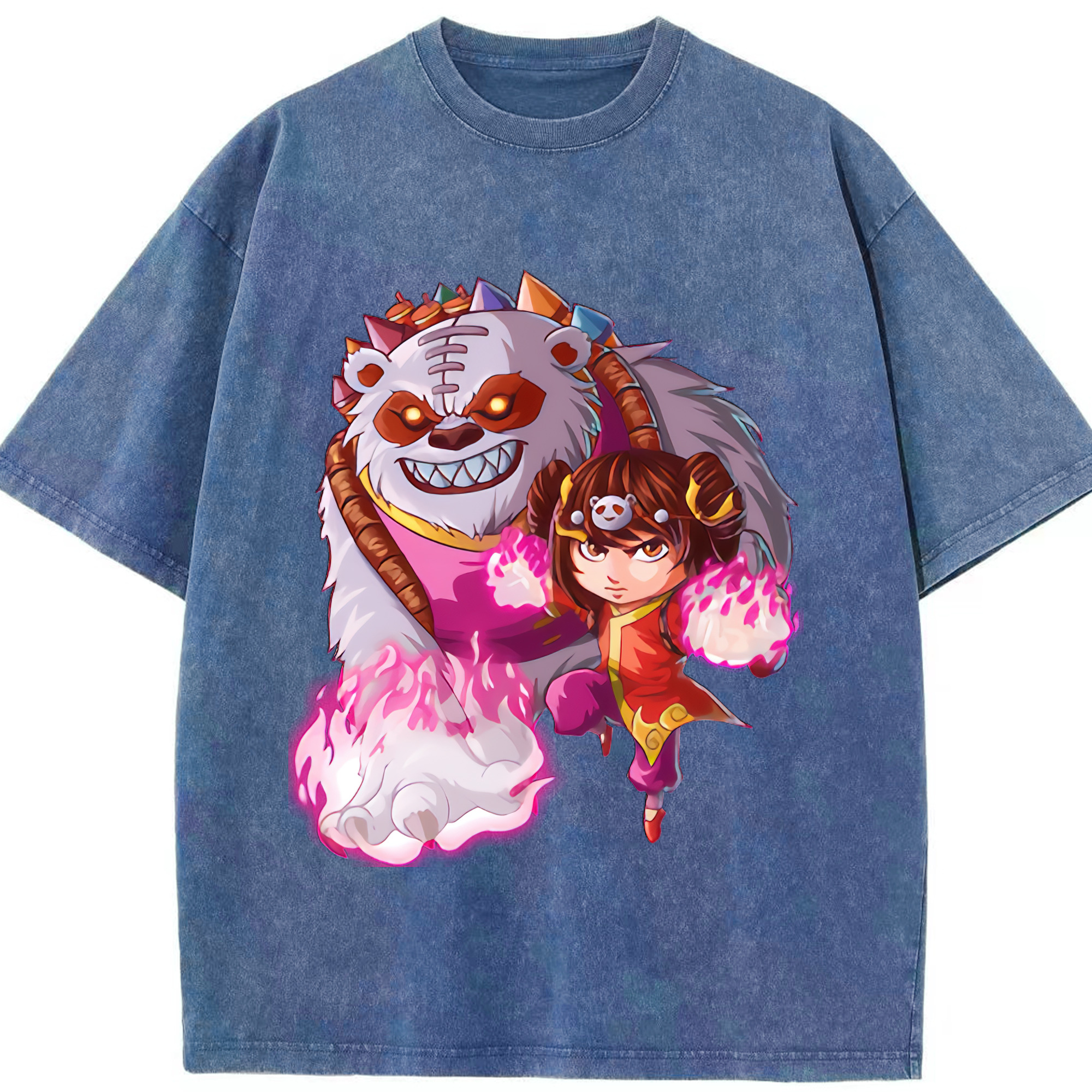 リーグ・オブ・レジェンド League of Legends LOL 綿100% ヴィンテージ風 半袖Tシャツ（フロントプリント）