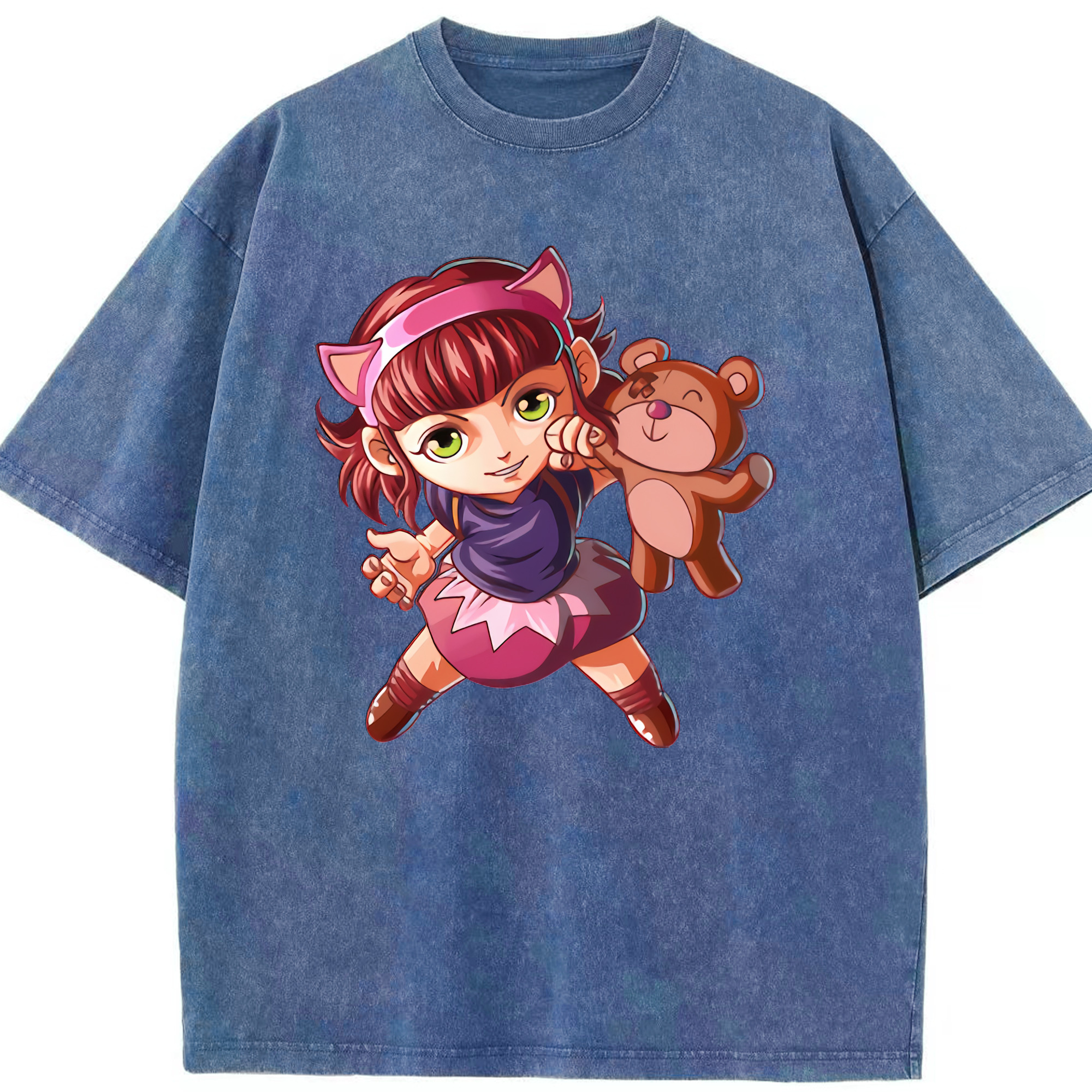 （画像用） リーグ・オブ・レジェンド League of Legends LOL 綿100% ヴィンテージ風 半袖Tシャツ（フロントプリント）