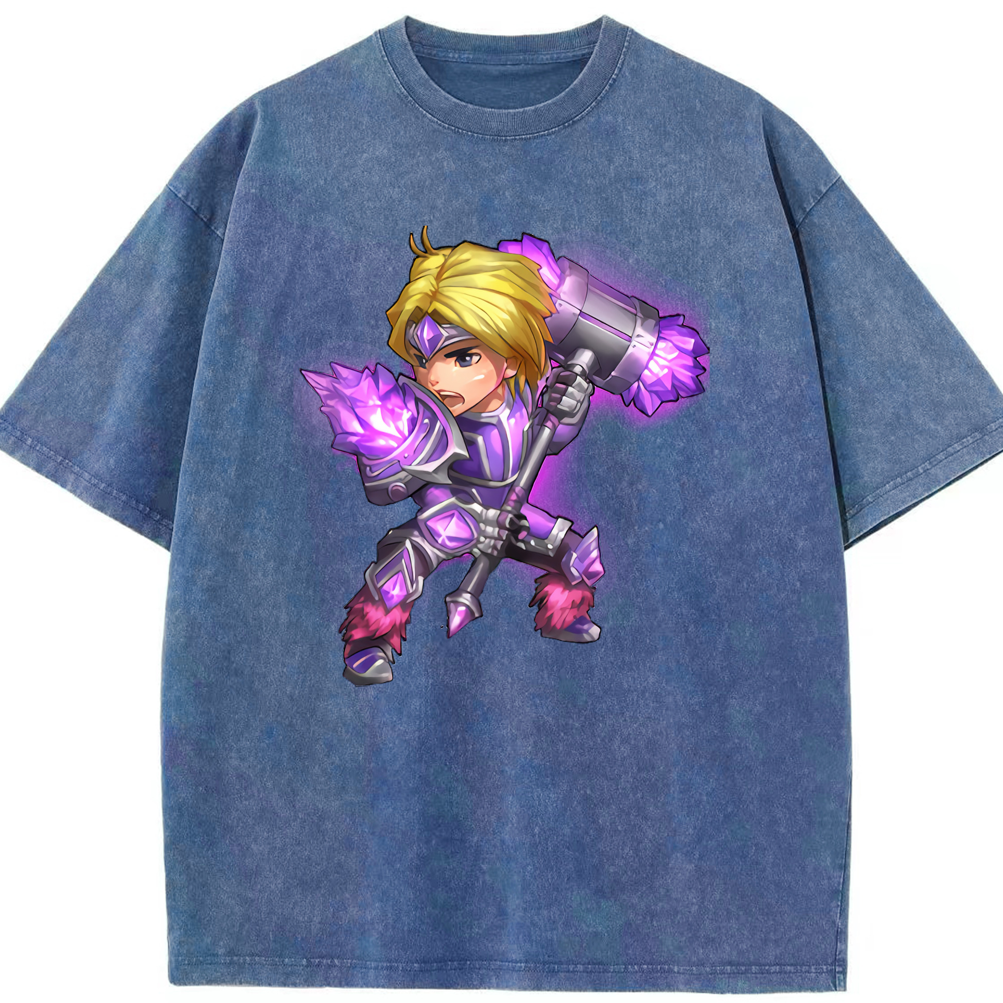 リーグ・オブ・レジェンド League of Legends LOL 綿100% ヴィンテージ風 半袖Tシャツ（フロントプリント）