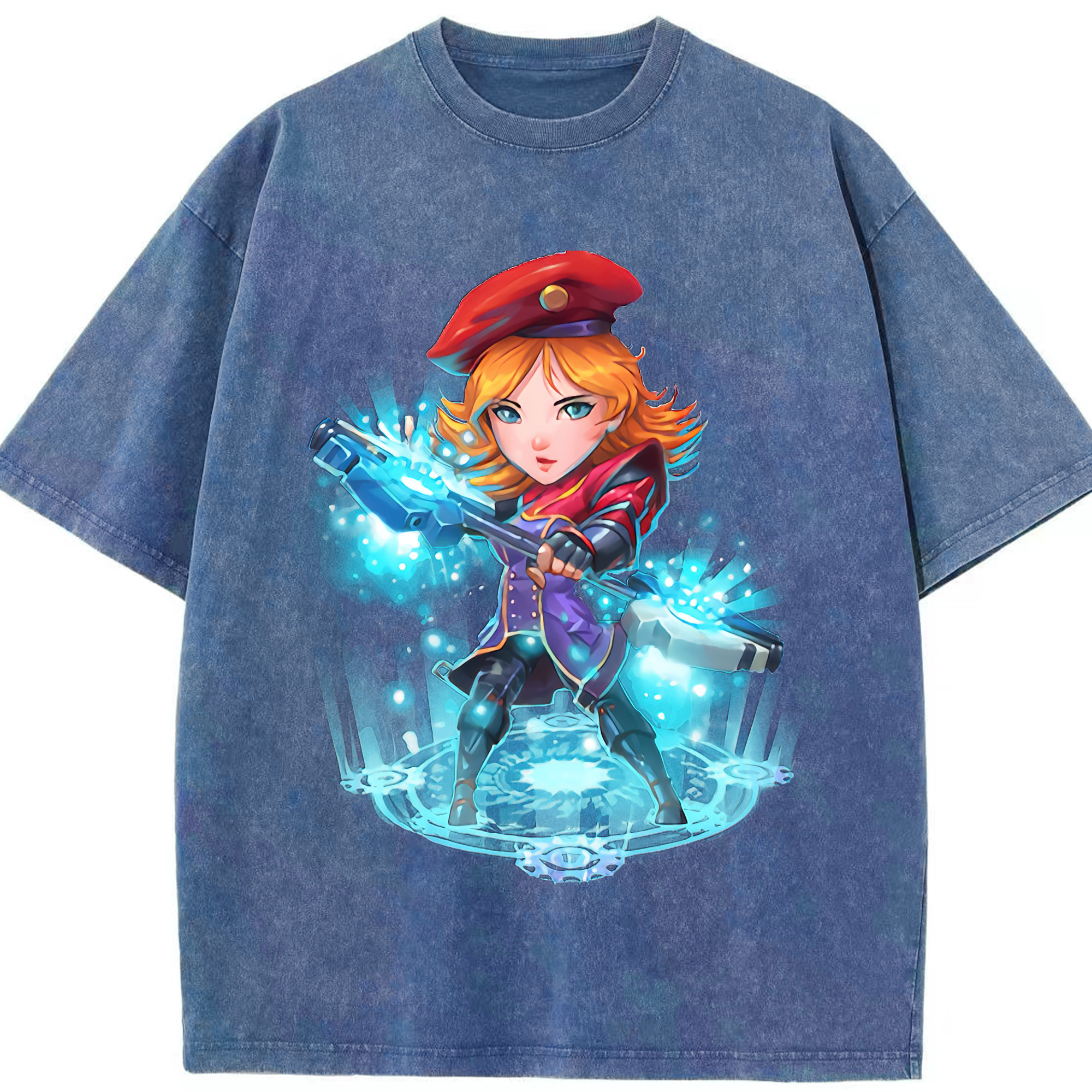 リーグ・オブ・レジェンド League of Legends LOL 綿100% ヴィンテージ風 半袖Tシャツ（フロントプリント）