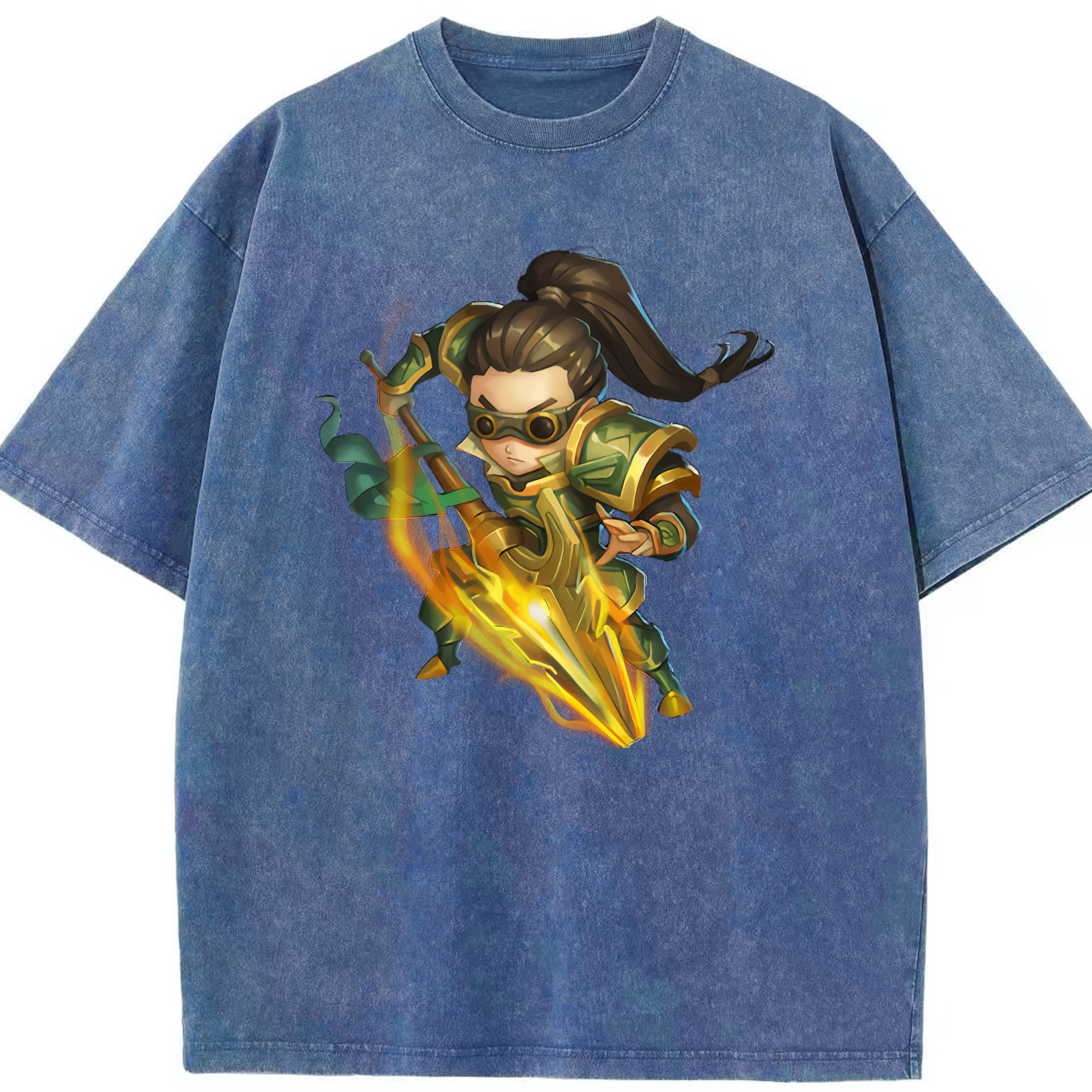 リーグ・オブ・レジェンド League of Legends LOL 綿100% ヴィンテージ風 半袖Tシャツ（フロントプリント）