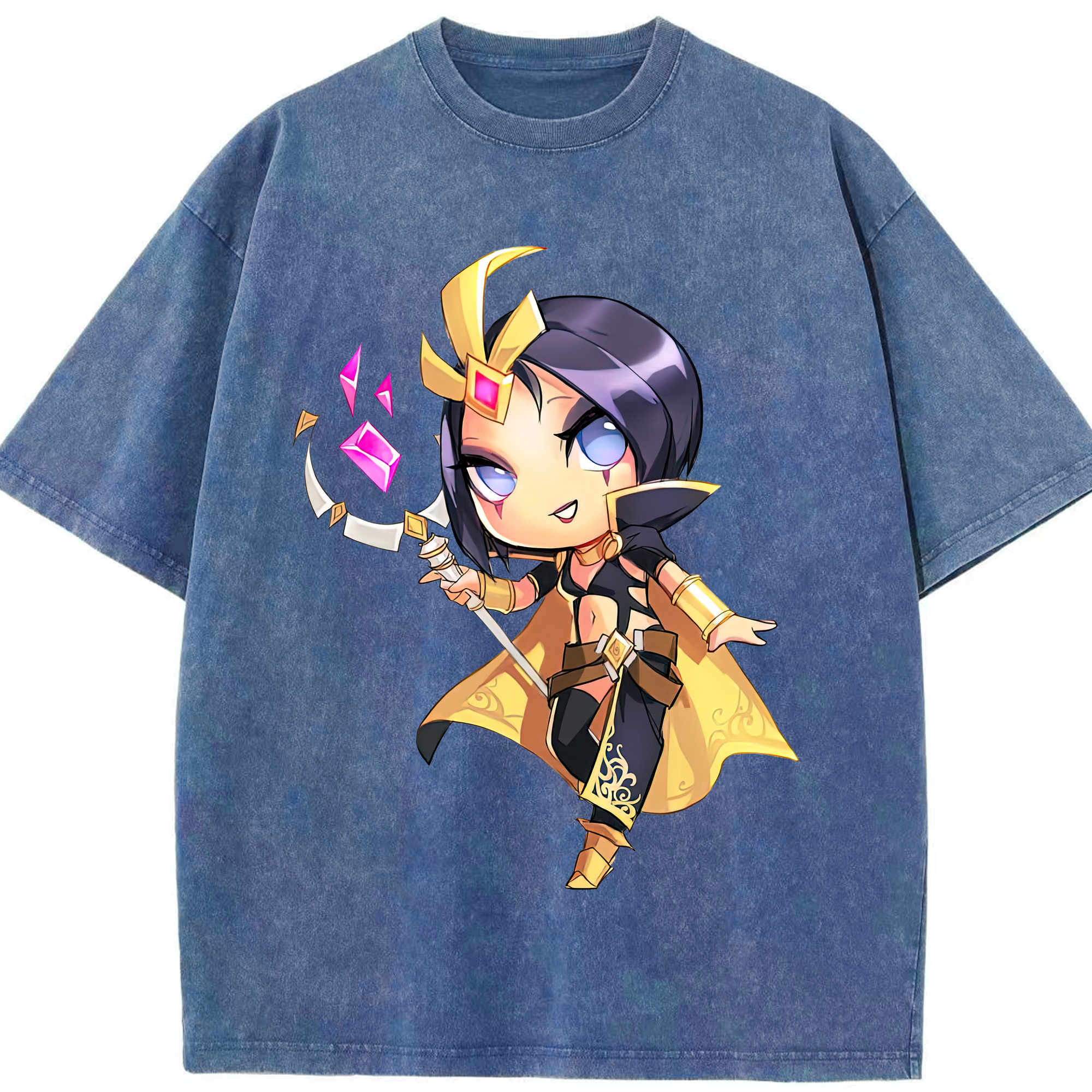 リーグ・オブ・レジェンド League of Legends LOL 綿100% ヴィンテージ風 半袖Tシャツ（フロントプリント）