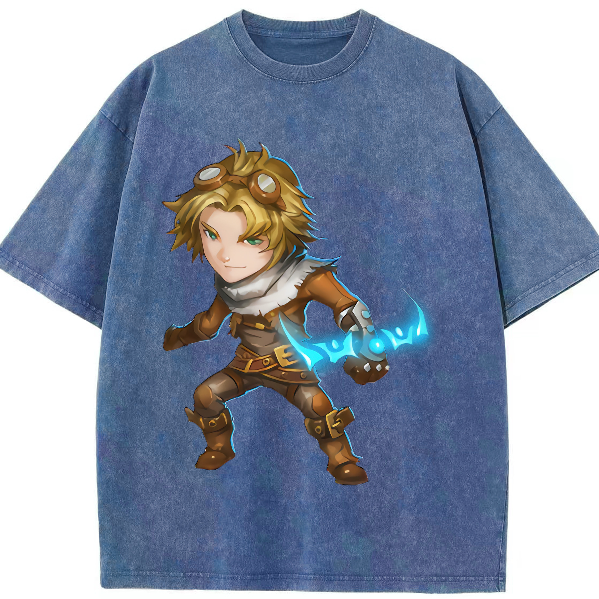 （画像用） リーグ・オブ・レジェンド League of Legends LOL 綿100% ヴィンテージ風 半袖Tシャツ（フロントプリント）