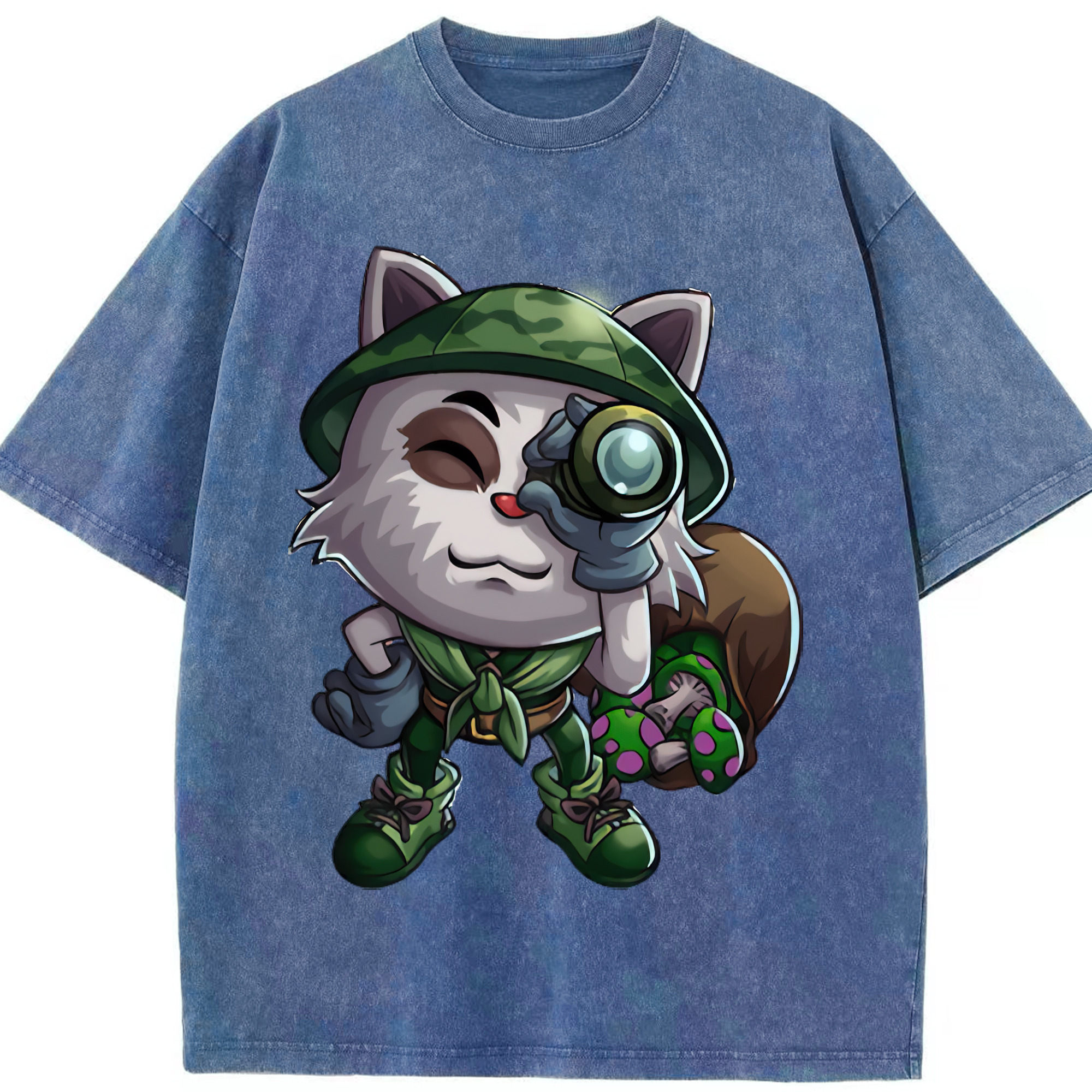 リーグ・オブ・レジェンド League of Legends LOL 綿100% ヴィンテージ風 半袖Tシャツ（フロントプリント）