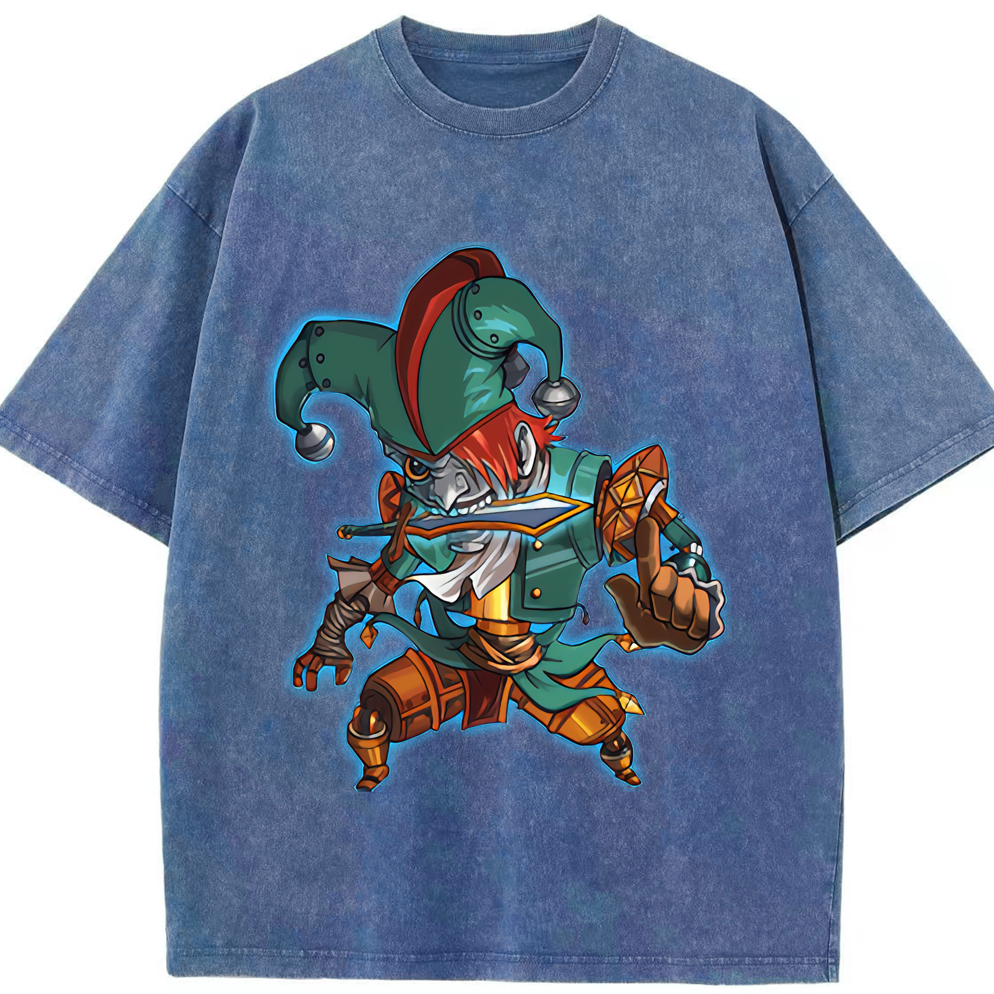リーグ・オブ・レジェンド League of Legends LOL 綿100% ヴィンテージ風 半袖Tシャツ（フロントプリント）