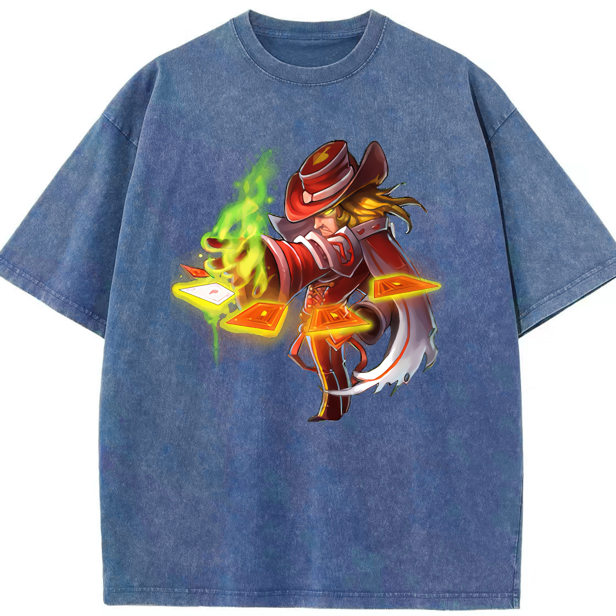 リーグ・オブ・レジェンド League of Legends LOL 綿100% ヴィンテージ風 半袖Tシャツ（フロントプリント）
