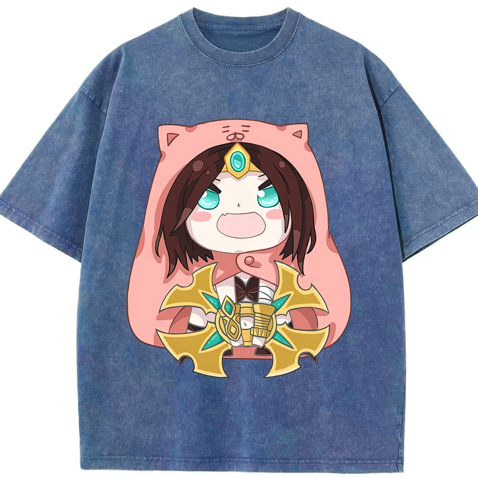 リーグ・オブ・レジェンド League of Legends LOL 綿100% ヴィンテージ風 半袖Tシャツ（フロントプリント）