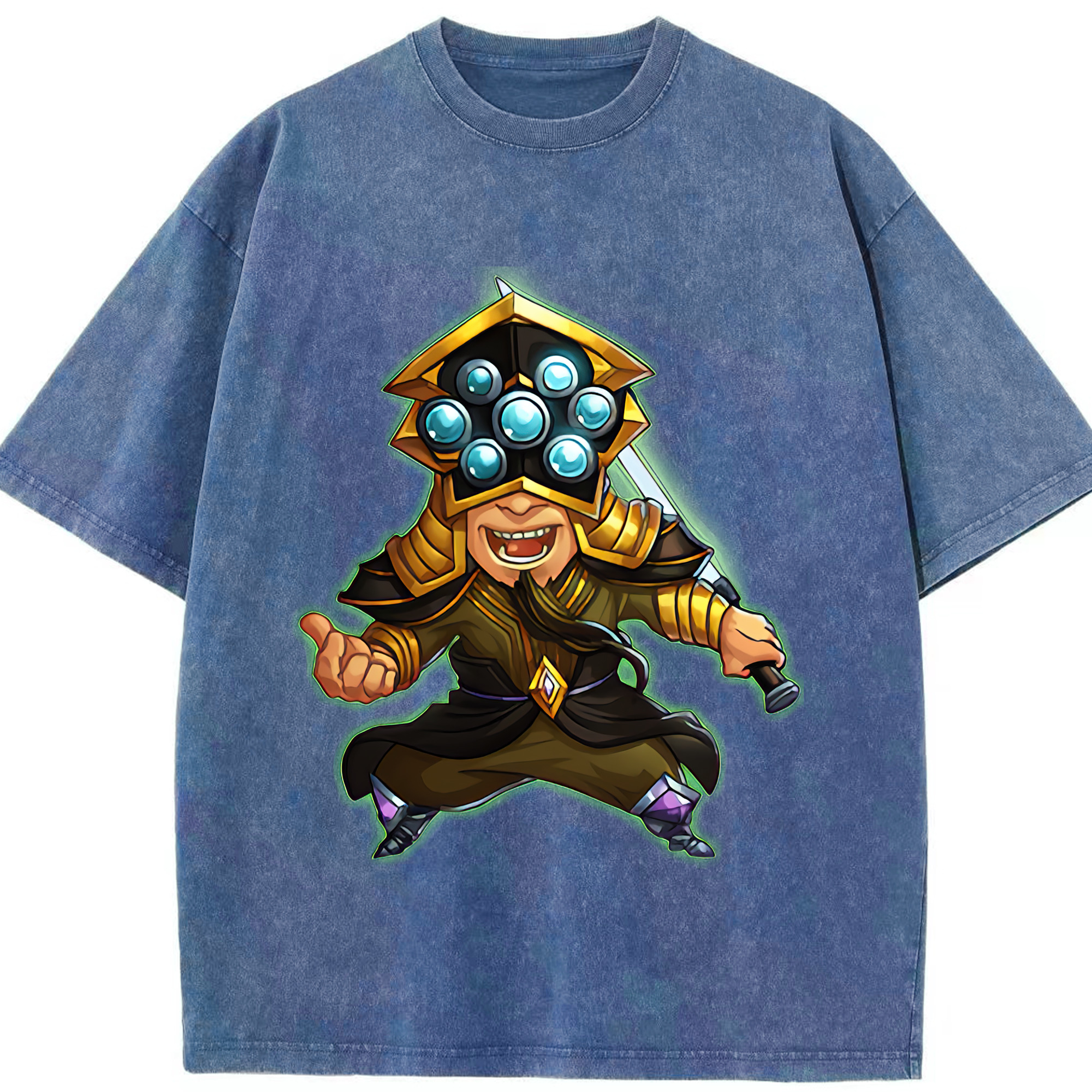 リーグ・オブ・レジェンド League of Legends LOL 綿100% ヴィンテージ風 半袖Tシャツ（フロントプリント）