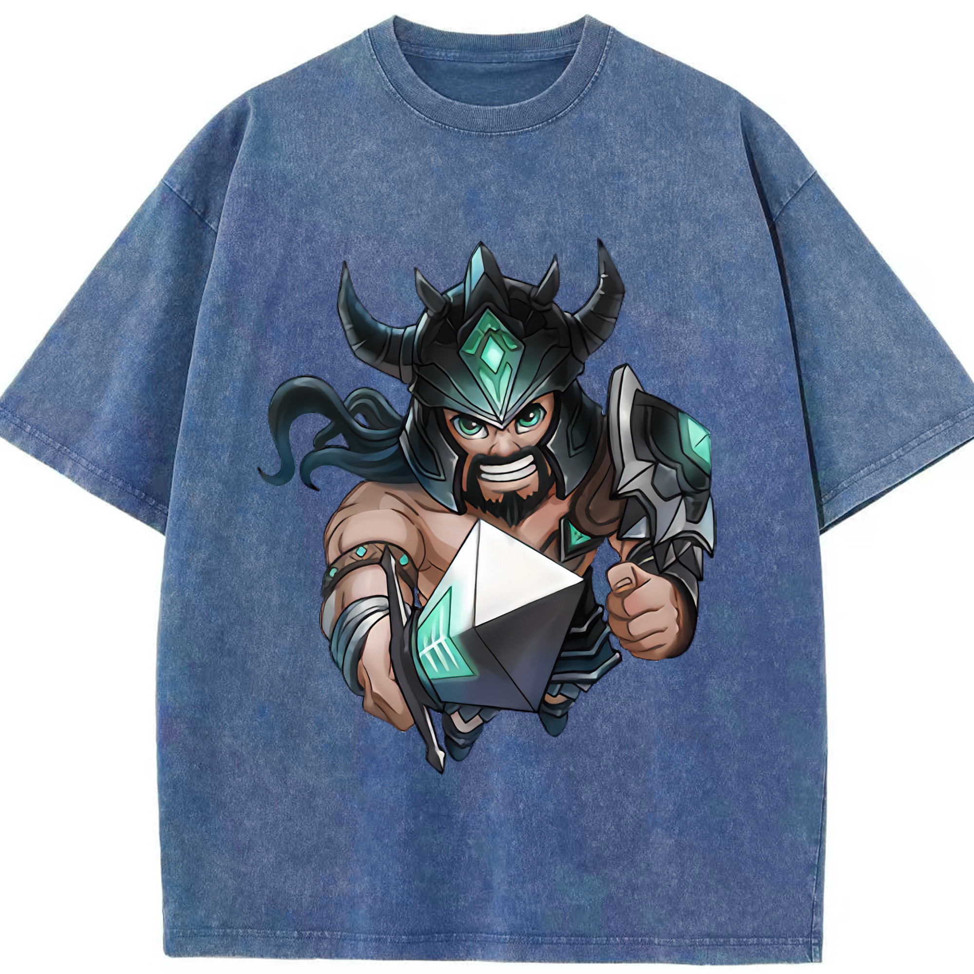 リーグ・オブ・レジェンド League of Legends LOL 綿100% ヴィンテージ風 半袖Tシャツ（フロントプリント）